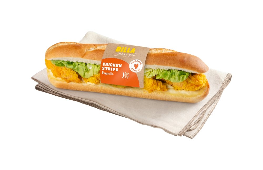 BILLA Baguette Chicken Hot Strips