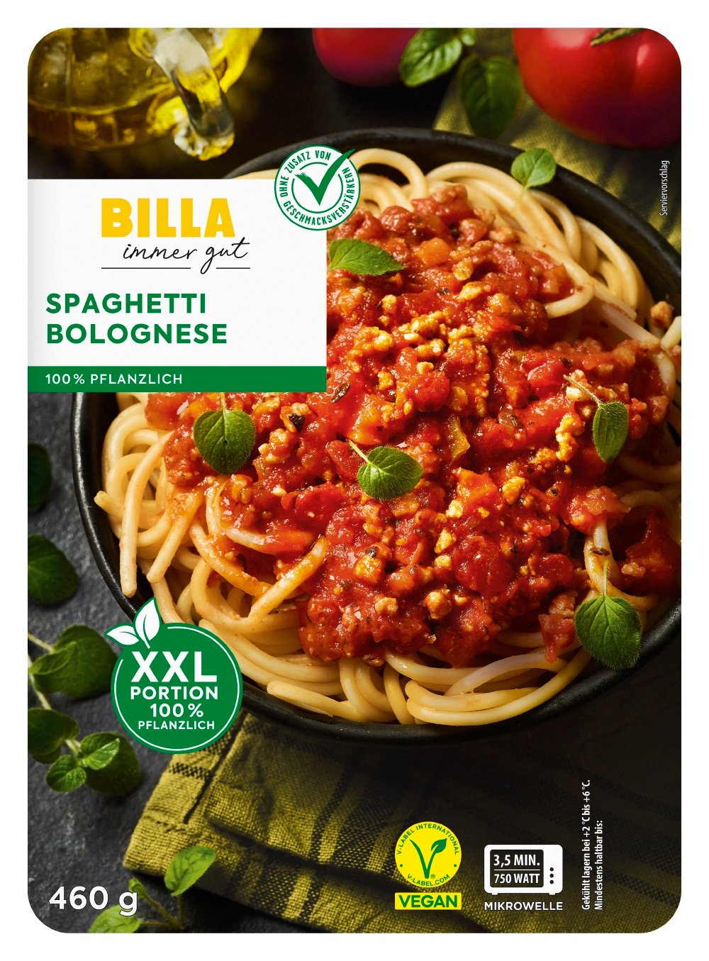 BILLA XXL Spaghetti Bolognese rein pflanzlich
