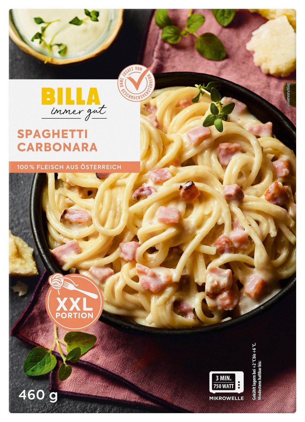 BILLA Spaghetti Carbonara XXL