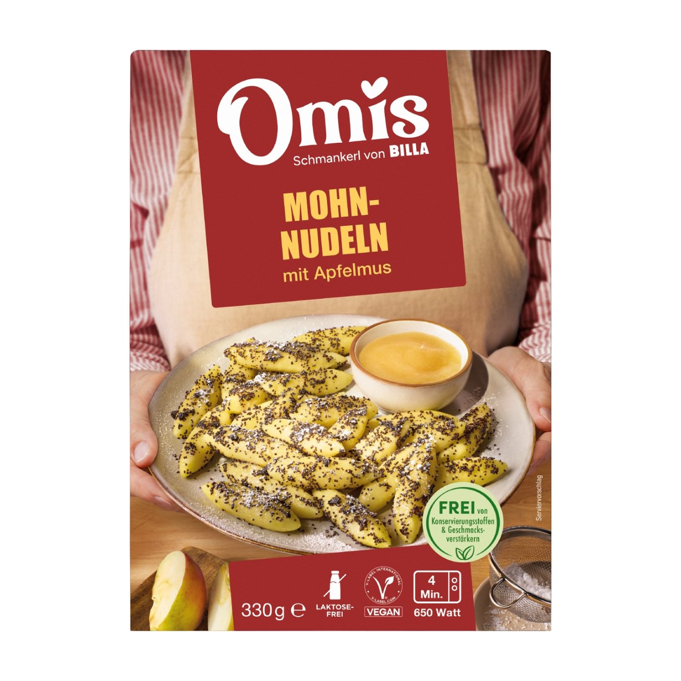 Omis Schmankerl Mohnnudel mit Apfelmus
