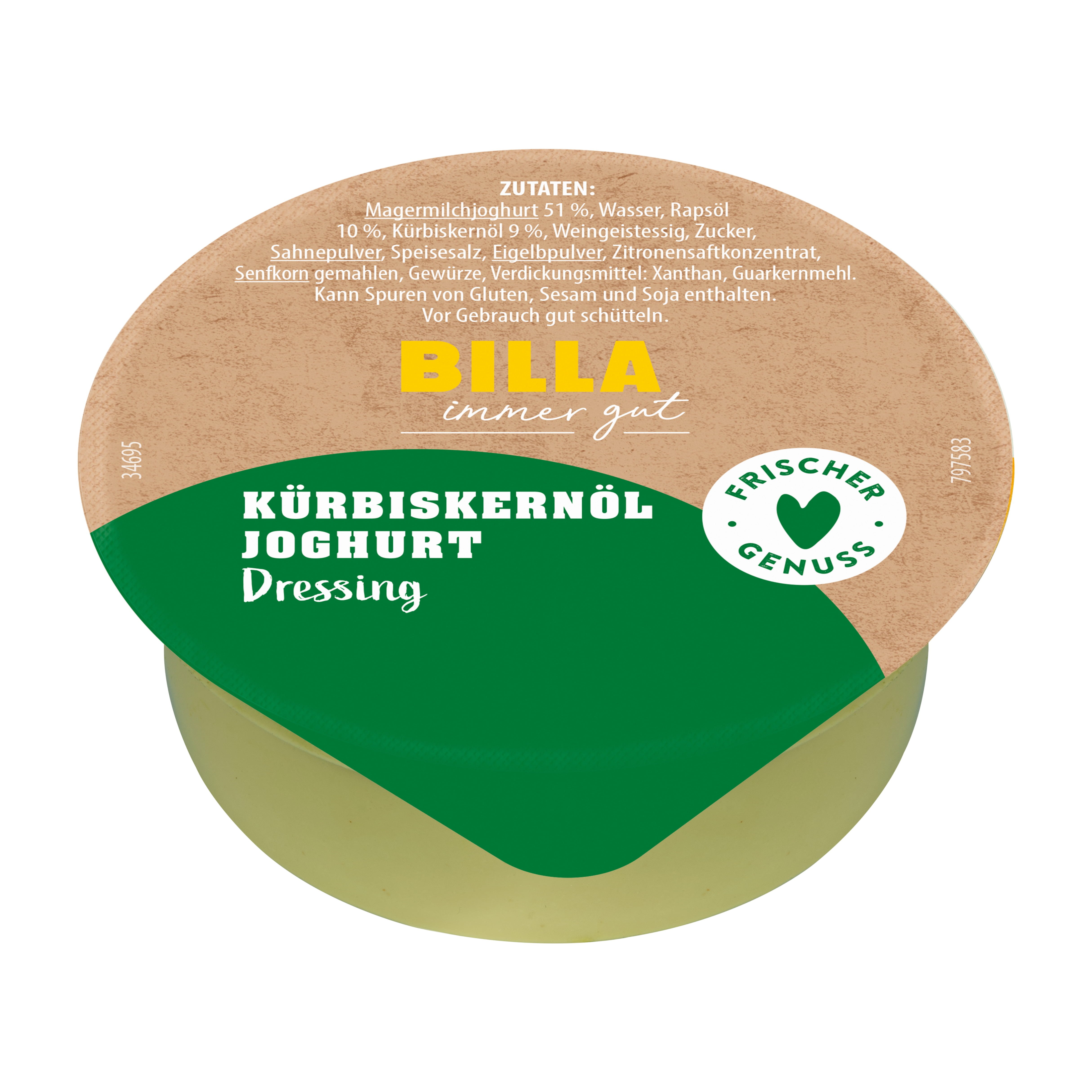 BILLA Joghurt Kürbiskernöl Dressing