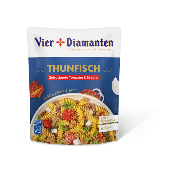 4 Diamanten Thunfisch Getrocknete Tomaten & Kräuter