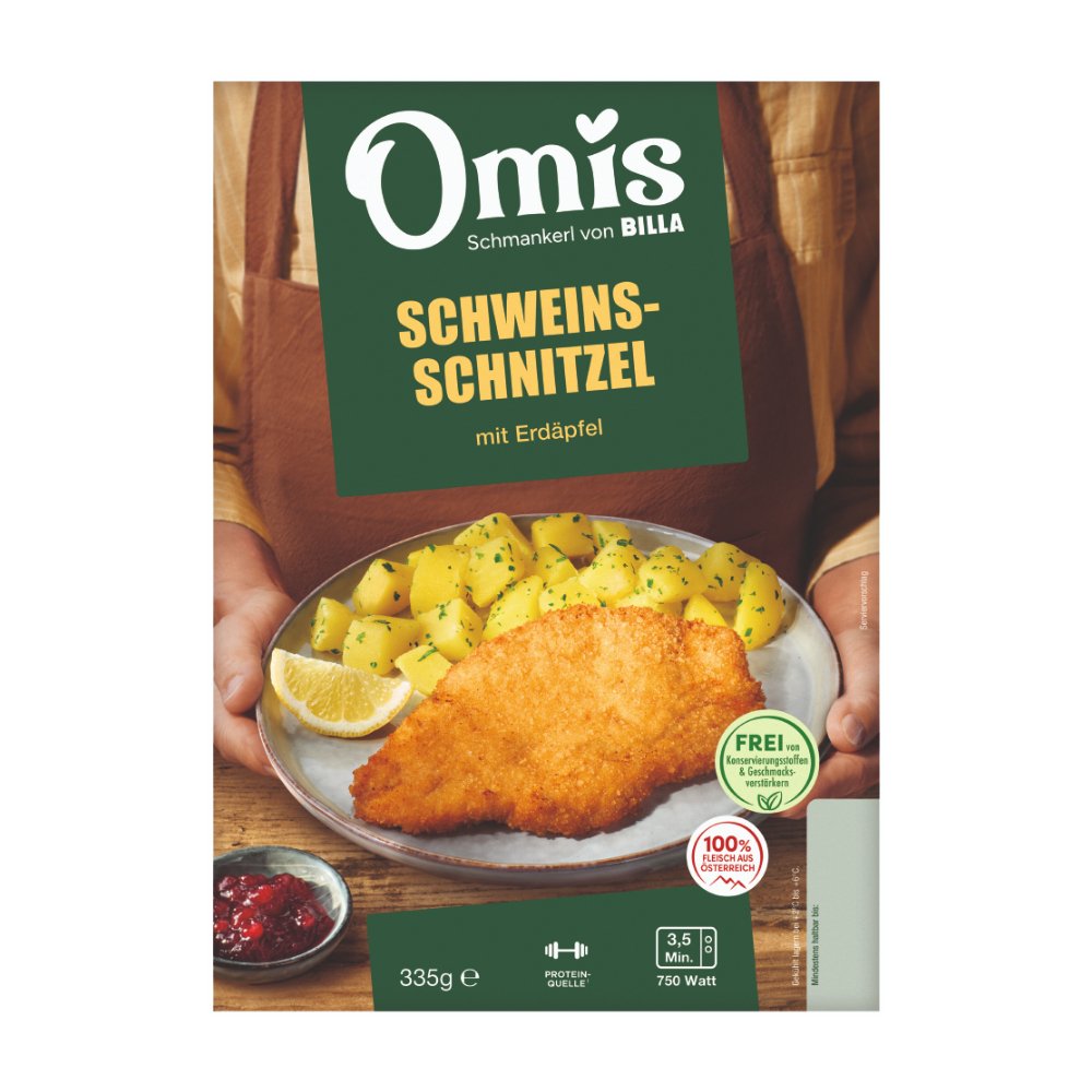 Omis Schmankerl Schweinsschnitzel mit Petersilkartoffeln