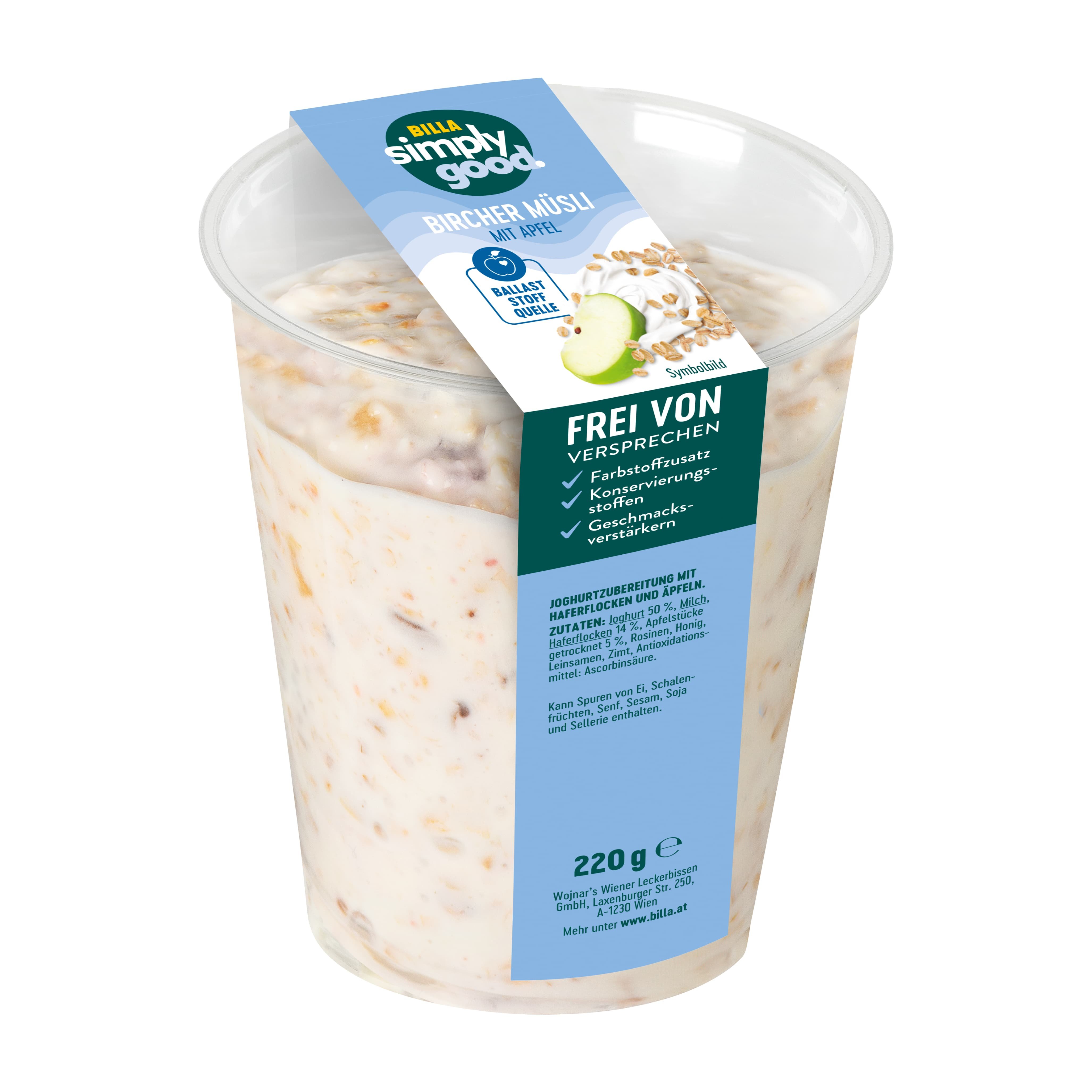 Simply Good Bircher Müsli mit Apfel