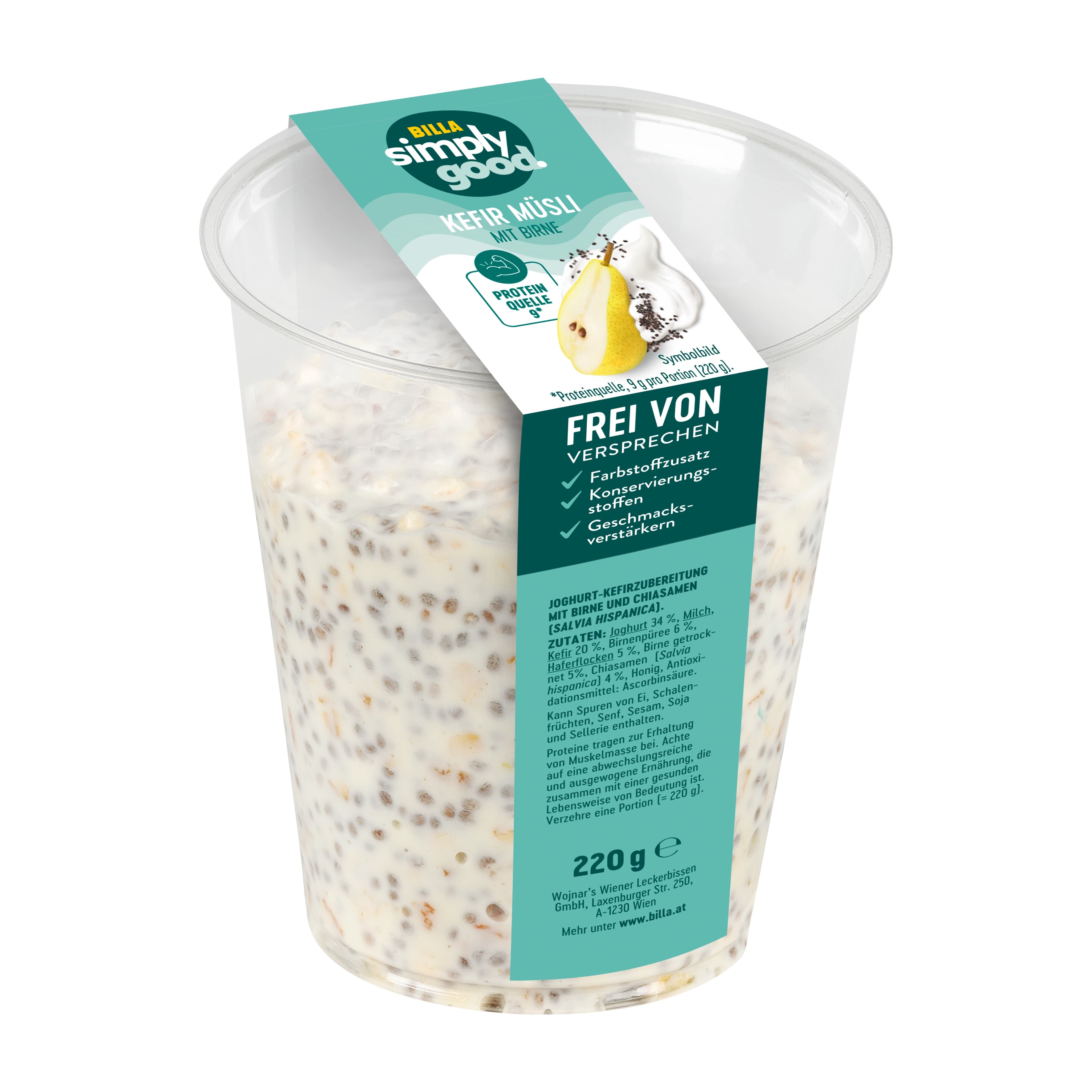 Simply Good Kefir Chia Müsli mit Birne