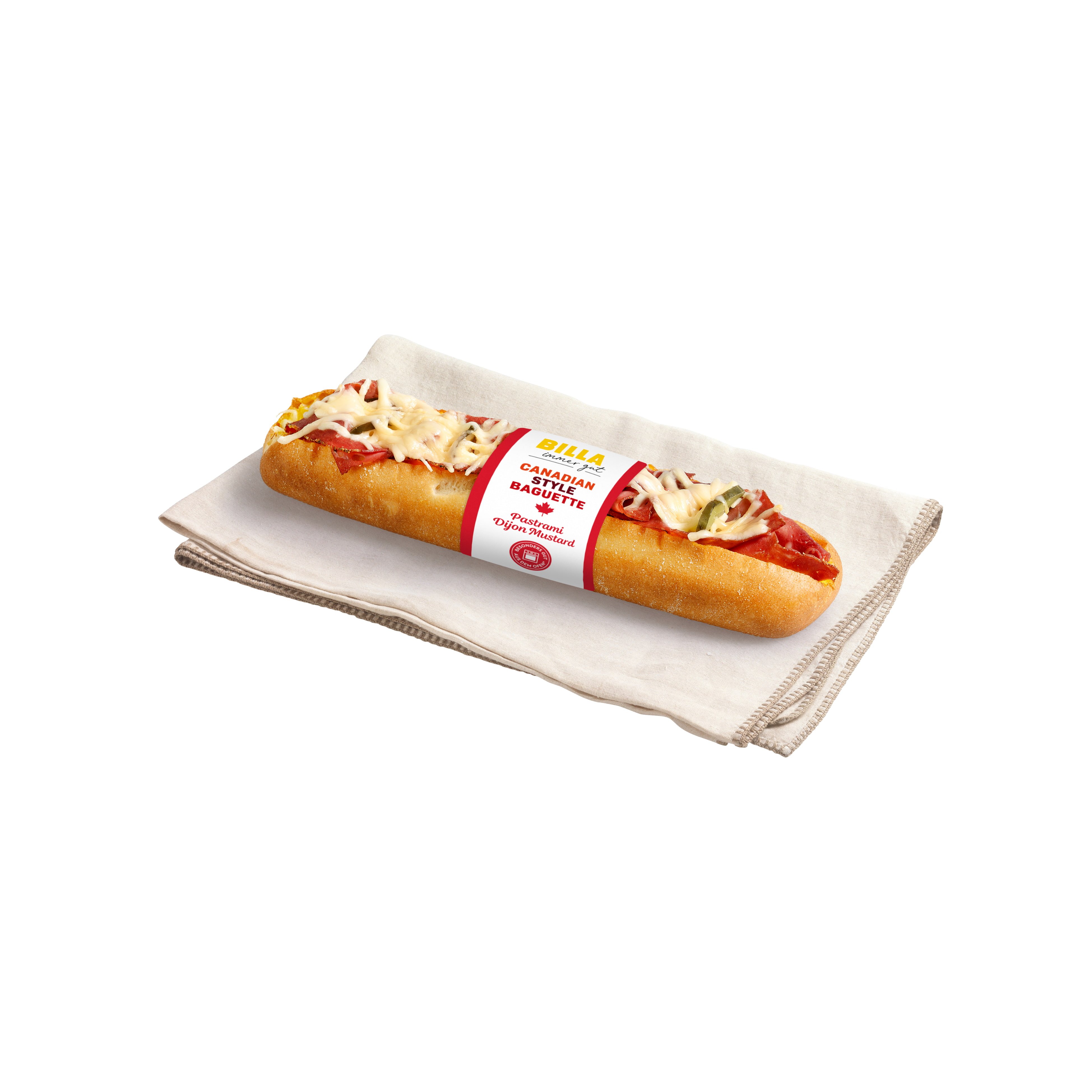 BILLA Baguette Canadian Style Pastrami Dijon Mustard
