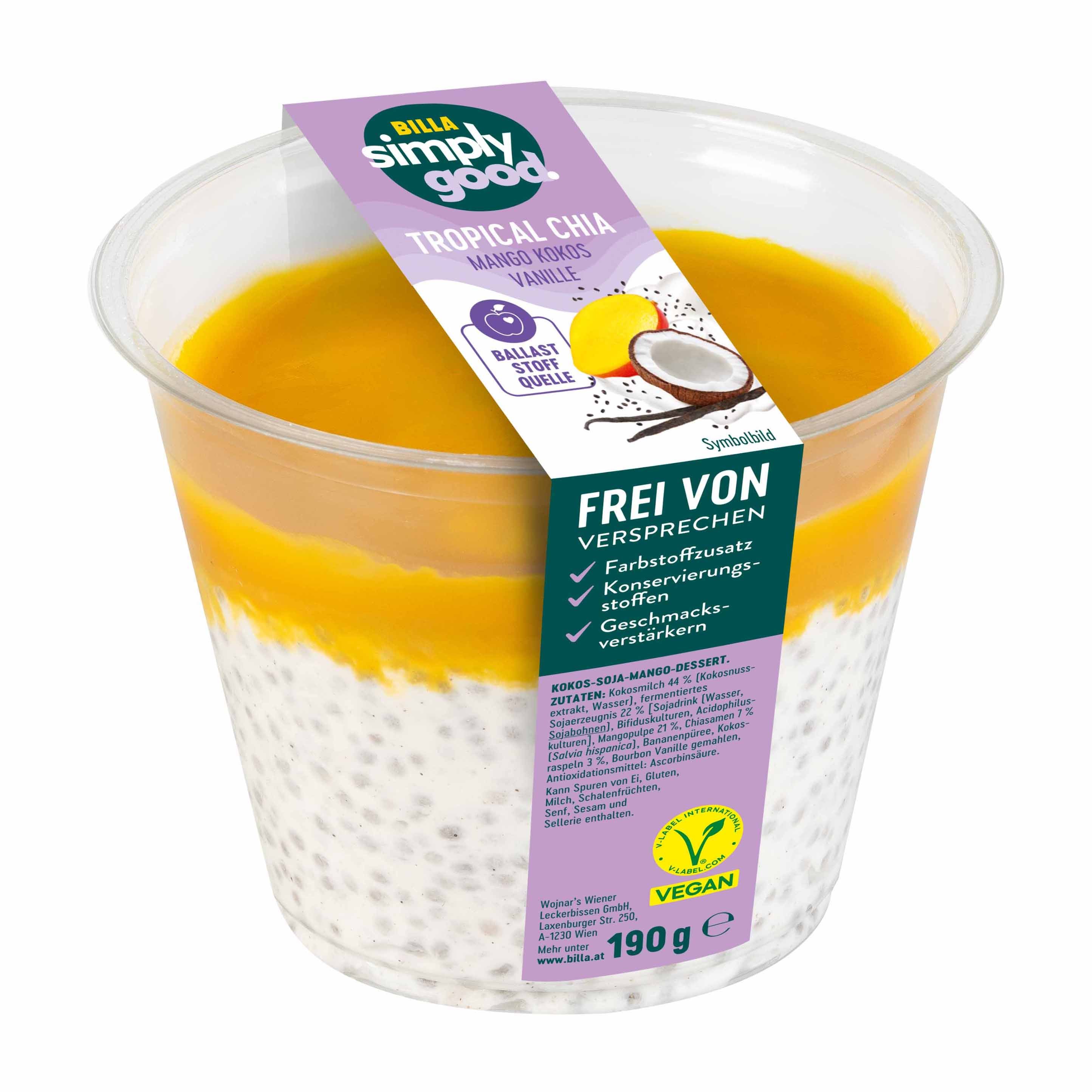 Simply Good Tropical Chia Pod Mango Kokos Vanille