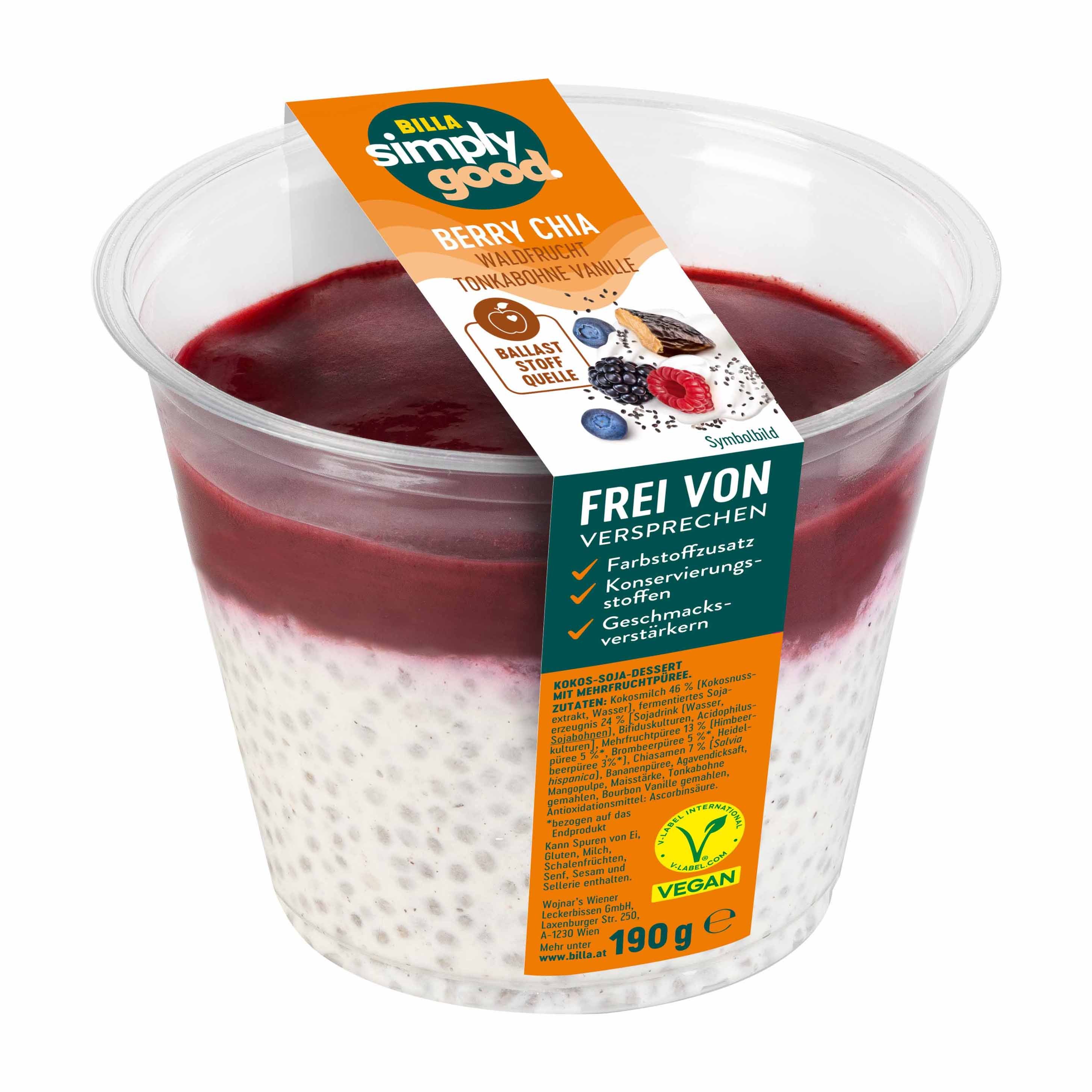 Simply Good Berry Chia Pod Tonkabohne Waldfrucht