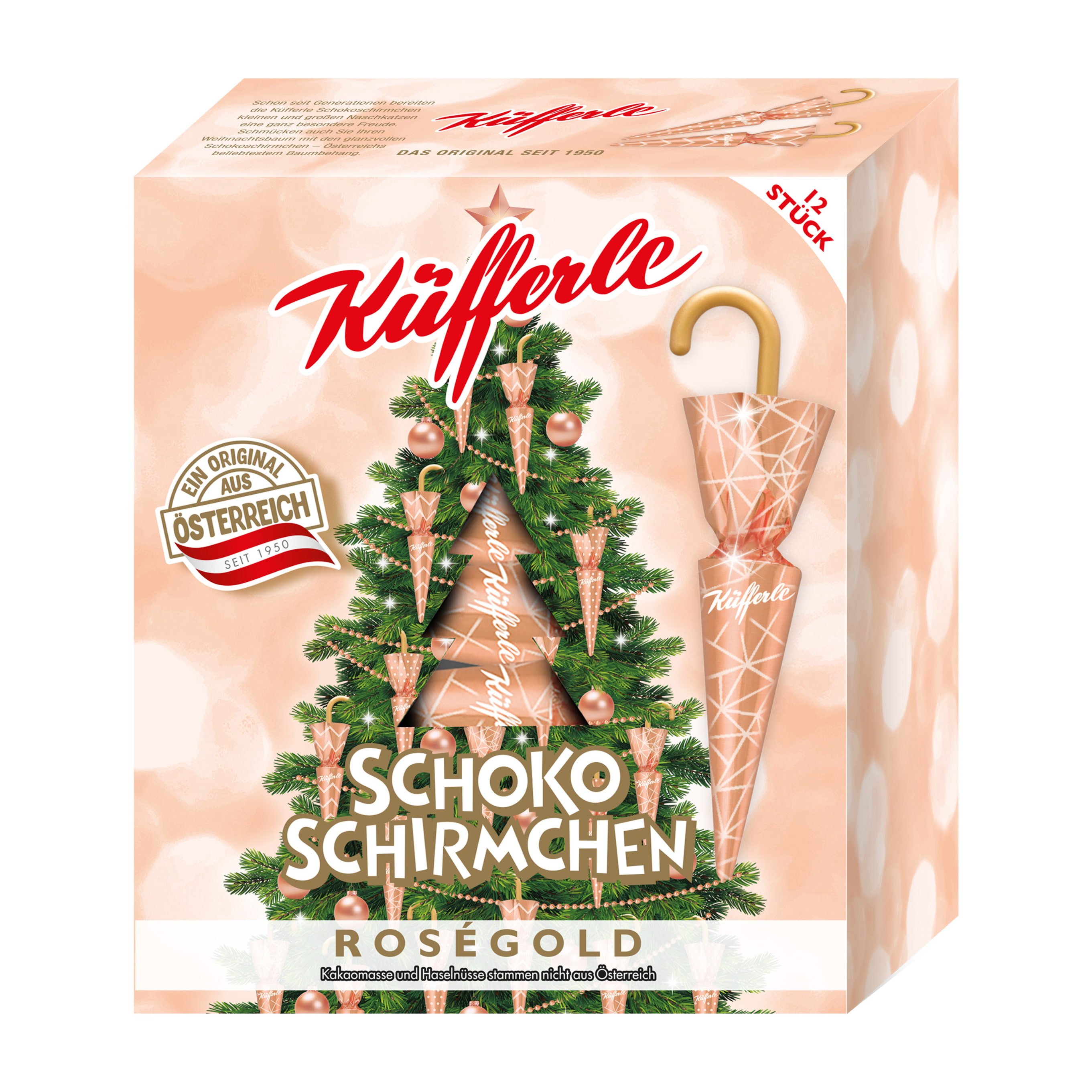 Küfferle Schirmchen Roségold 12er