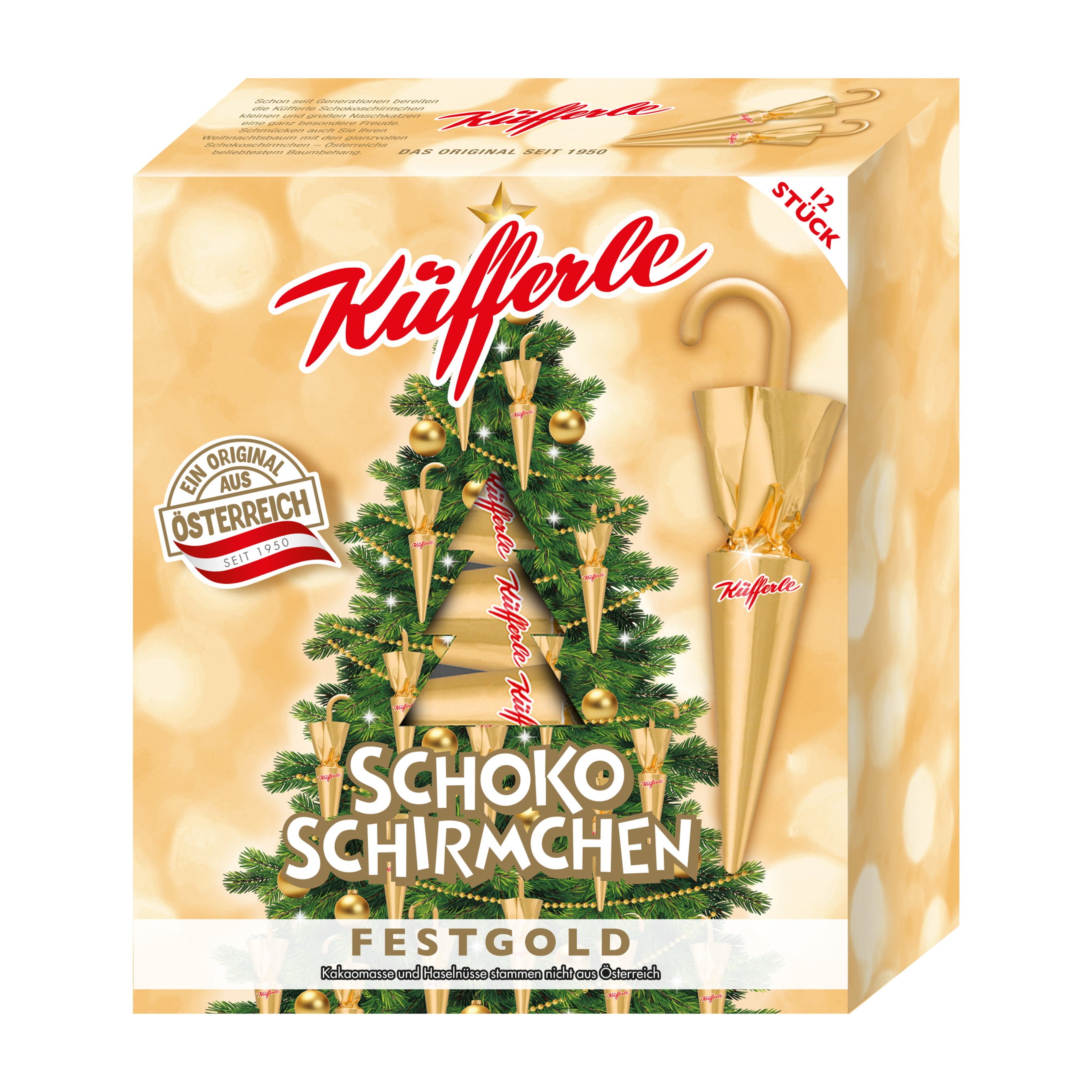 Küfferle Schirmchen Festgold 12er