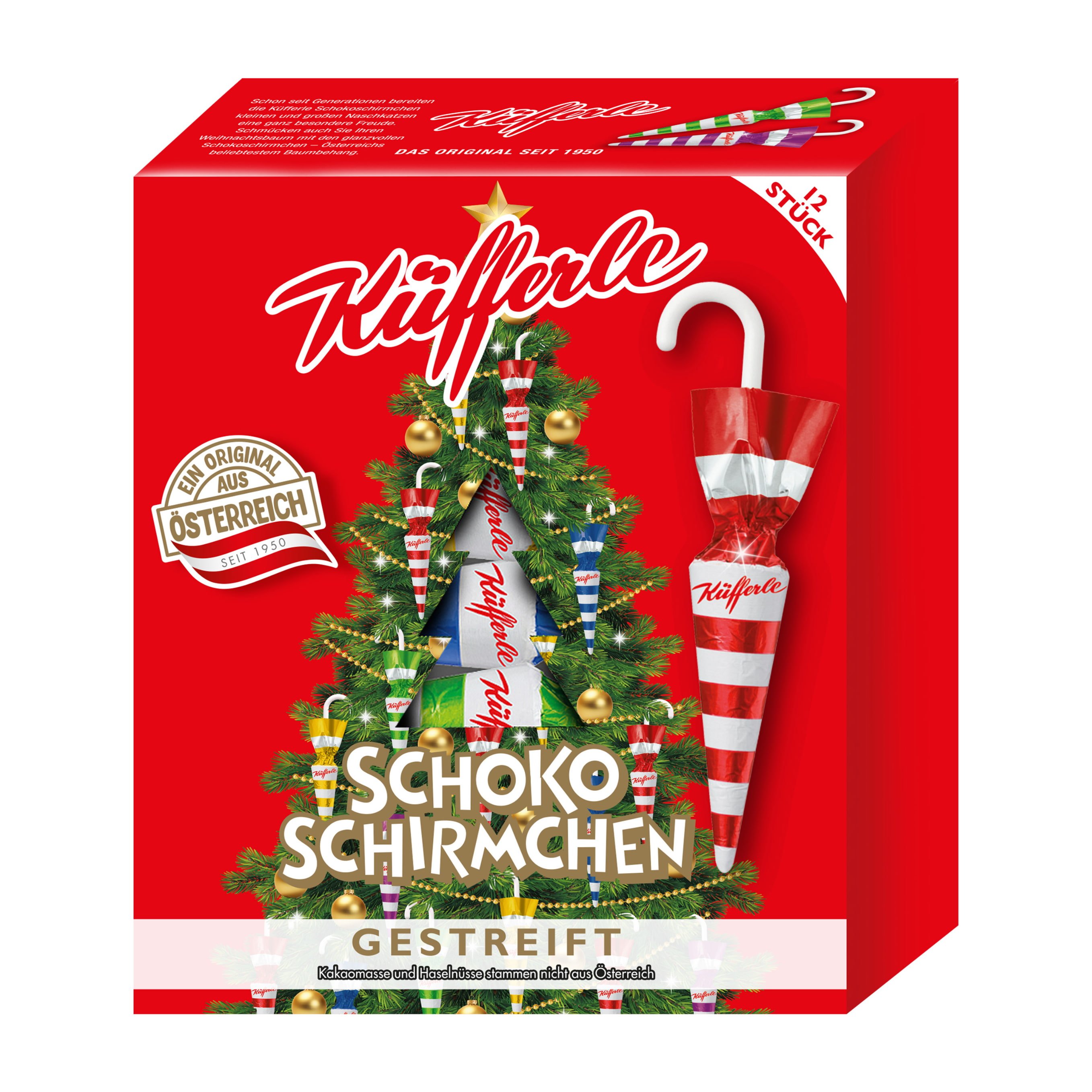 Küfferle Schirmchen Gestreift 12er