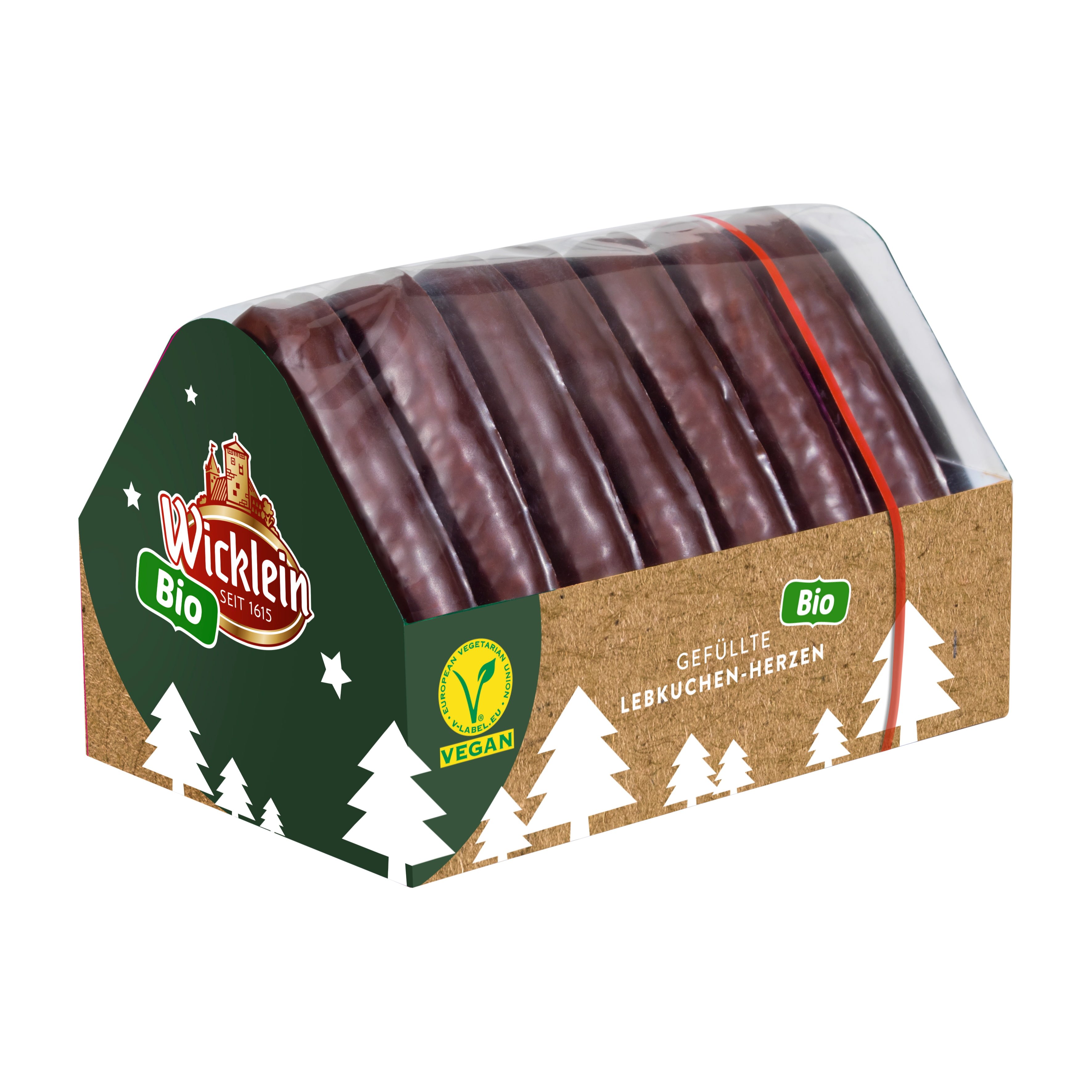 Wicklein Bio Lebkuchen Herzen gefüllt