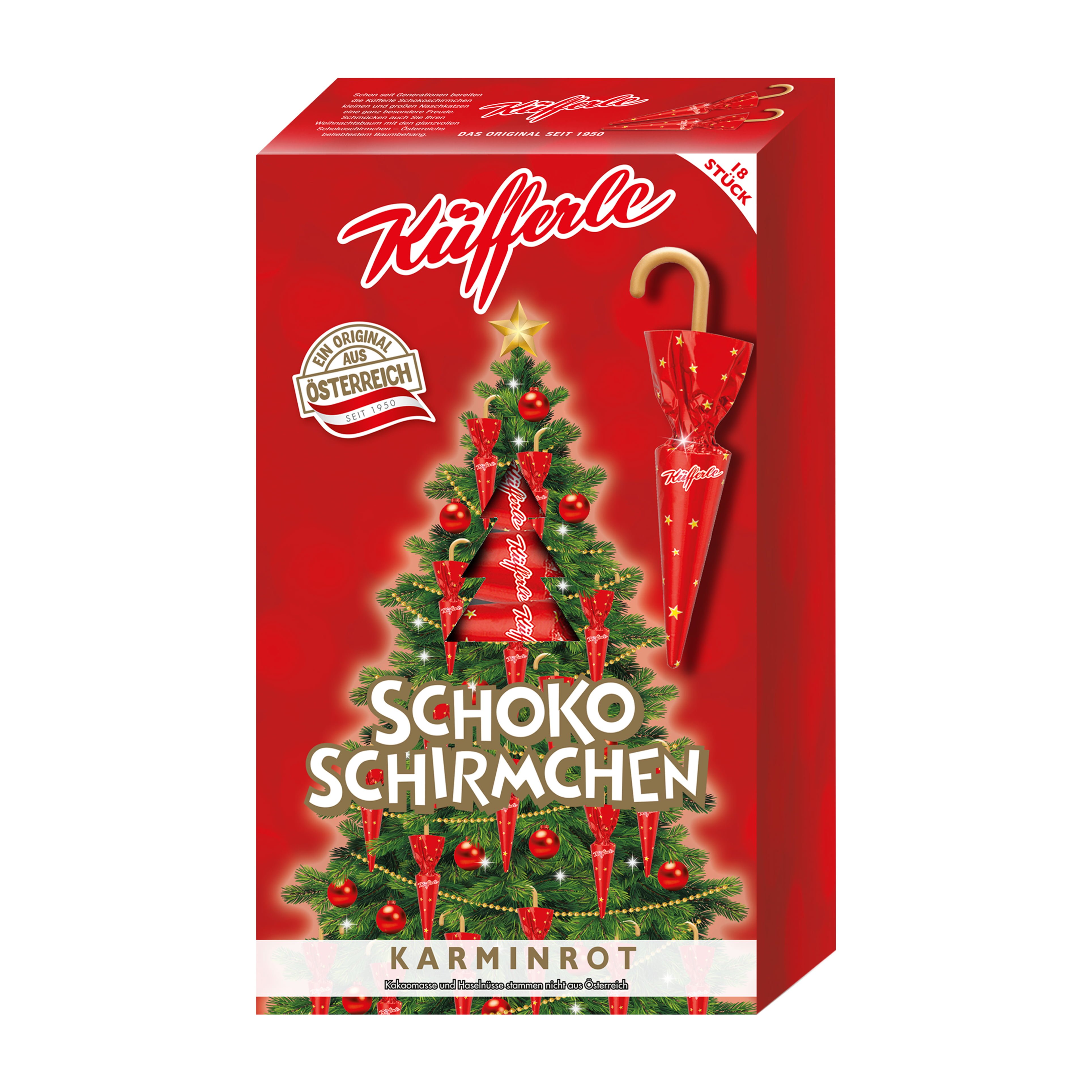 Küfferle Schirmchen Kaminrot 18er