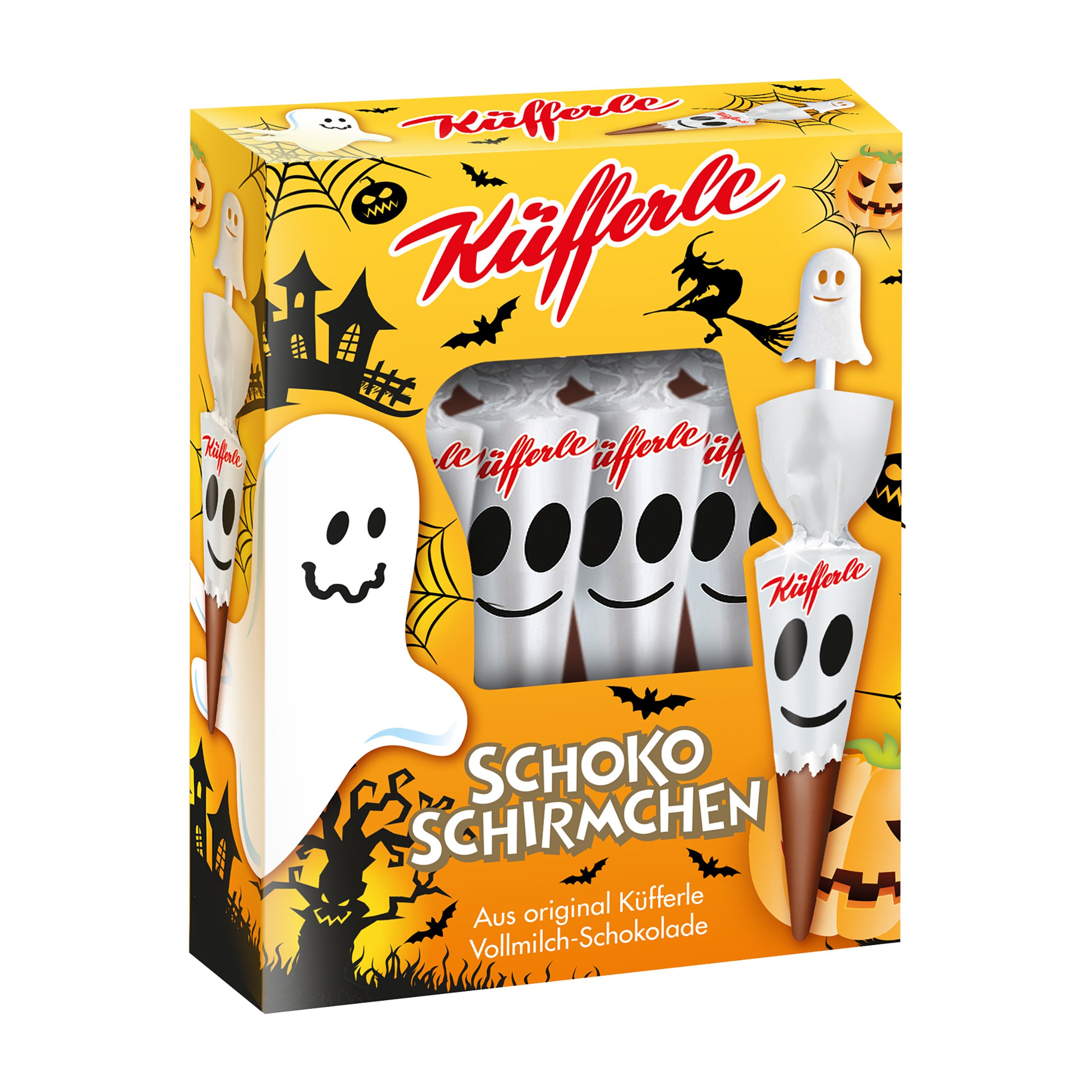 Küfferle Schokoschirmchen Geister 4er
