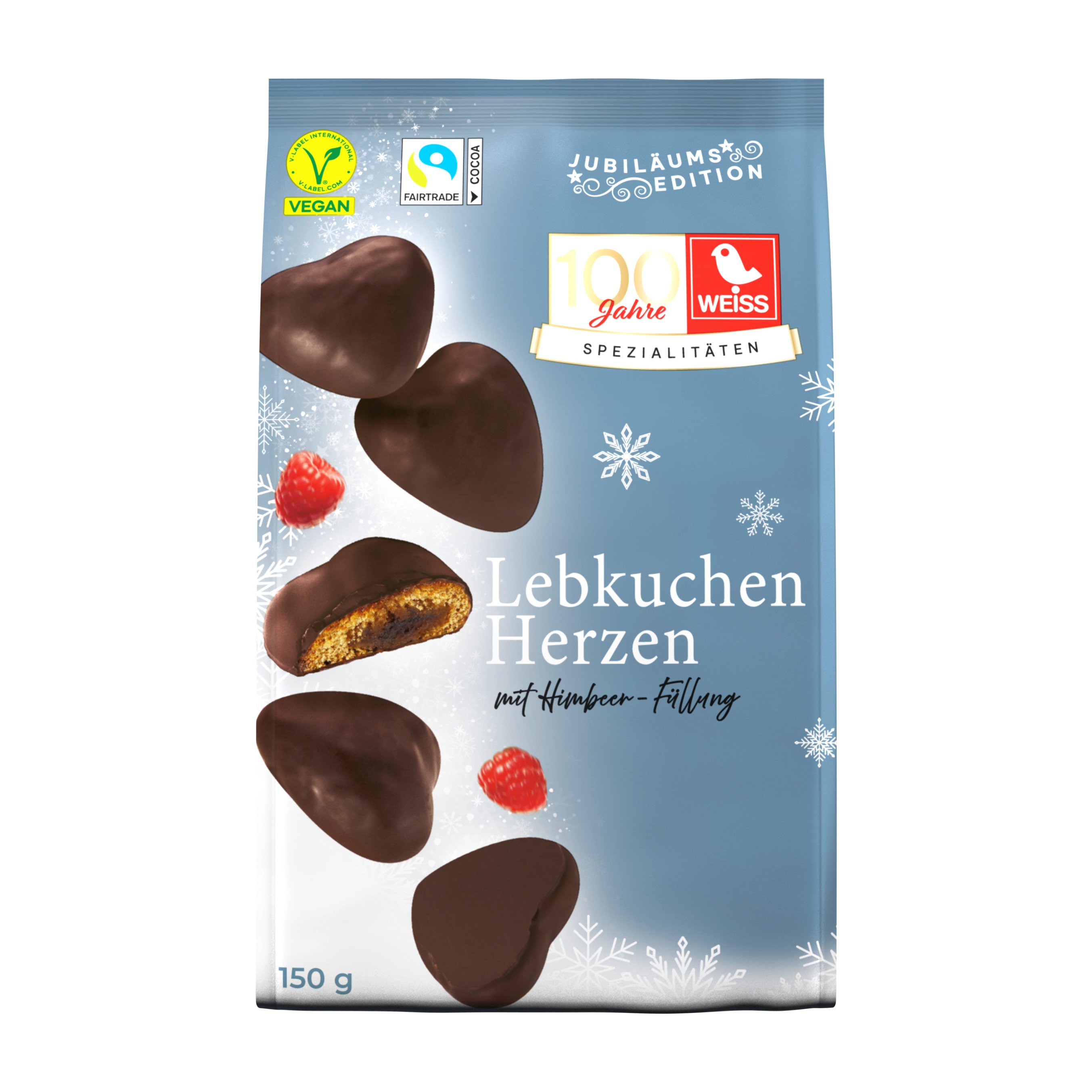 Weiss Gefüllte Herzen Himbeere Zartbitter