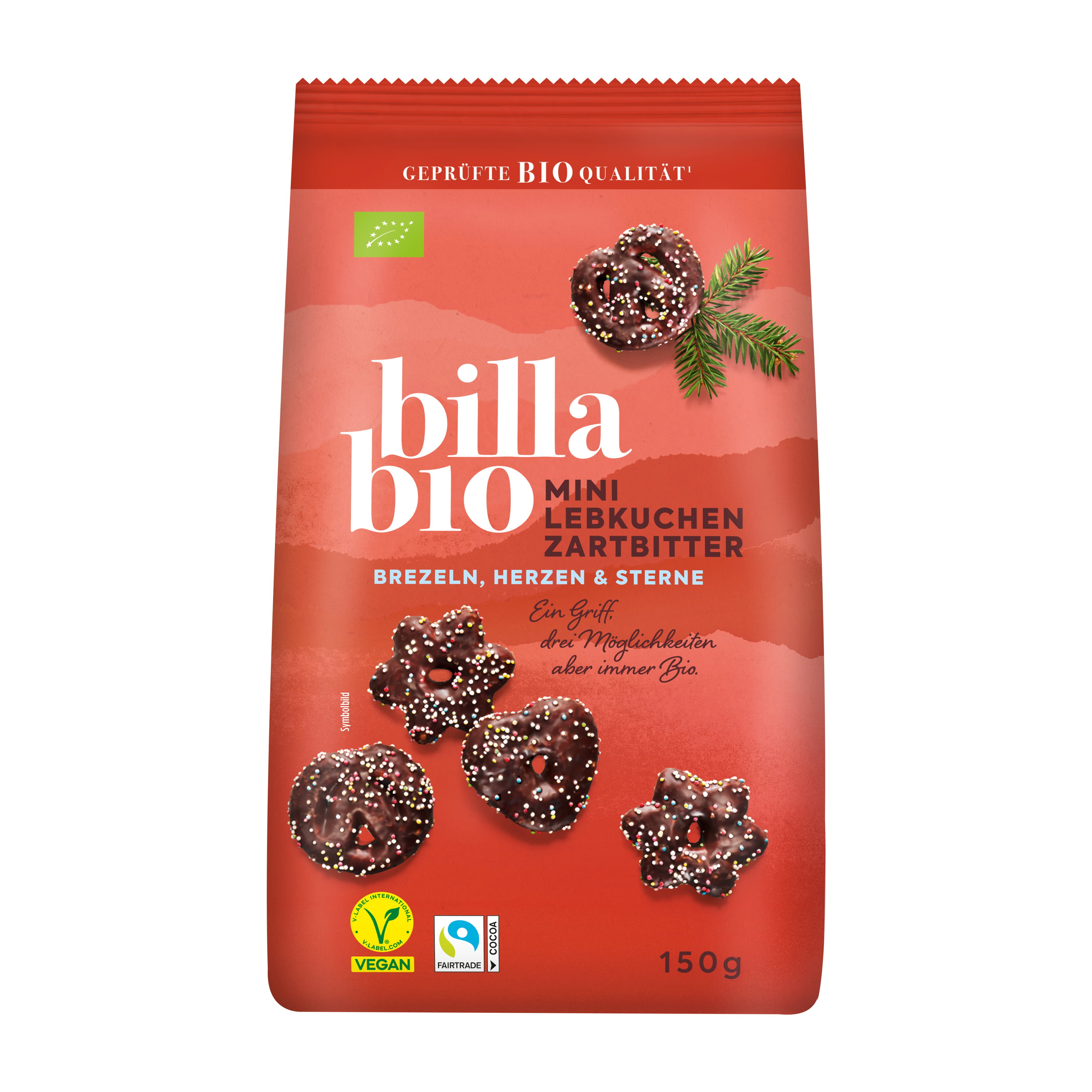 BILLA Bio Mini Lebkuchen Zartbitter