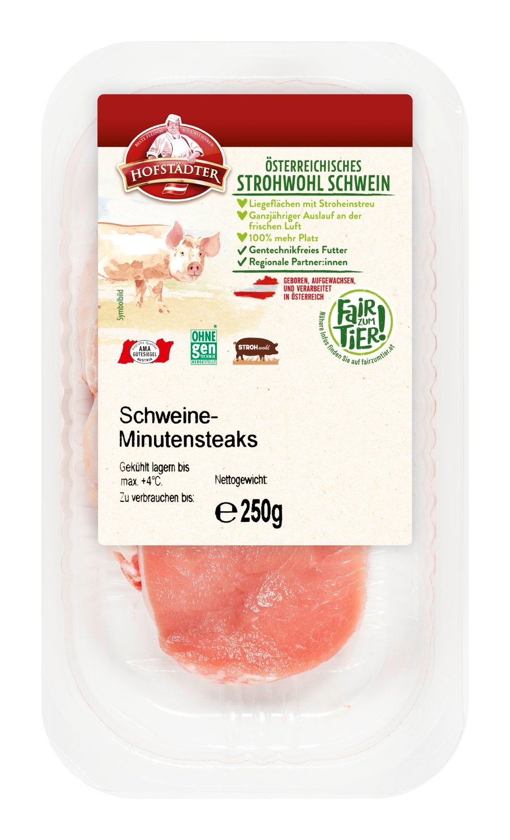Hofstädter Fair zum Tier Schweinsminutensteak vom Karree