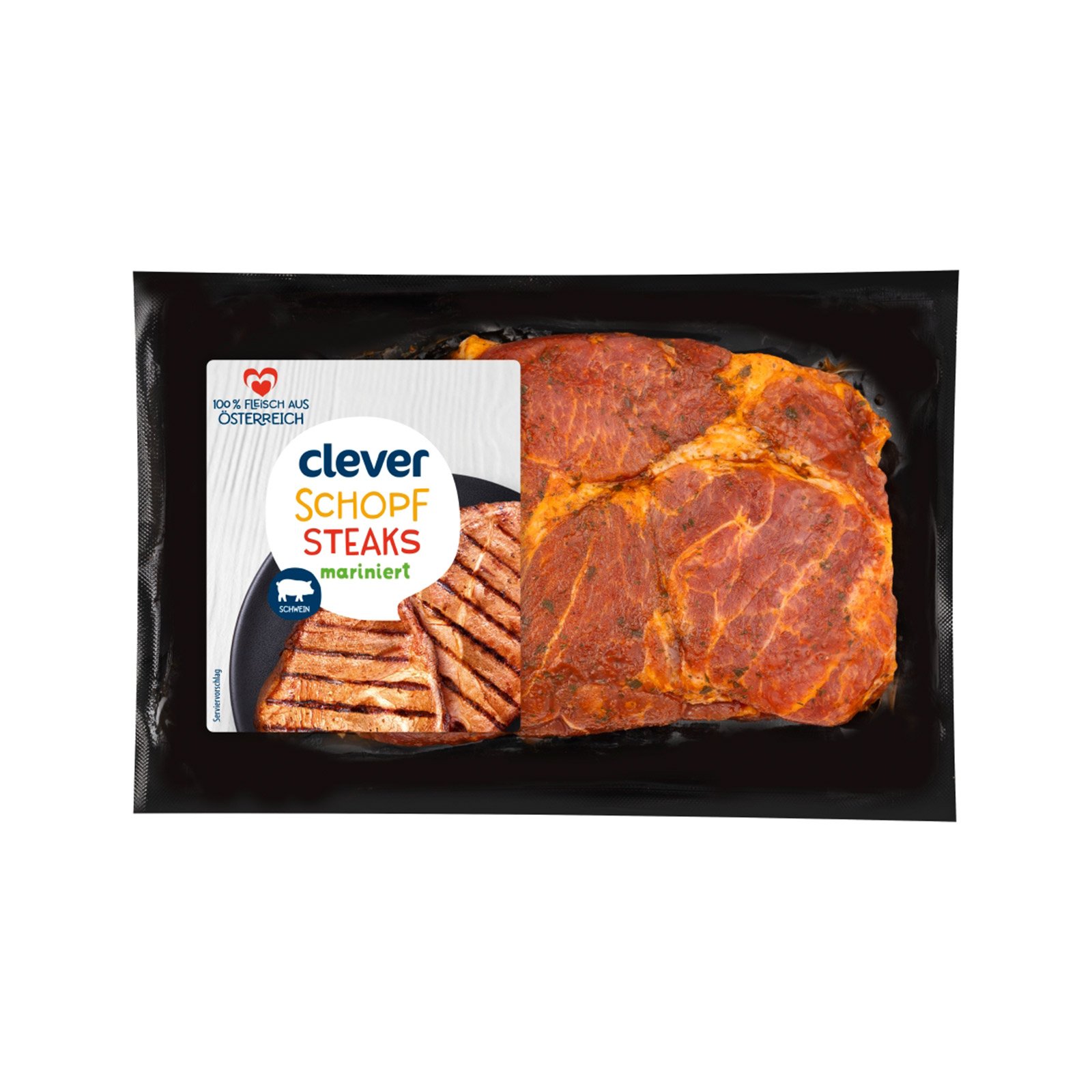 Clever Schweinsschopfsteak mariniert