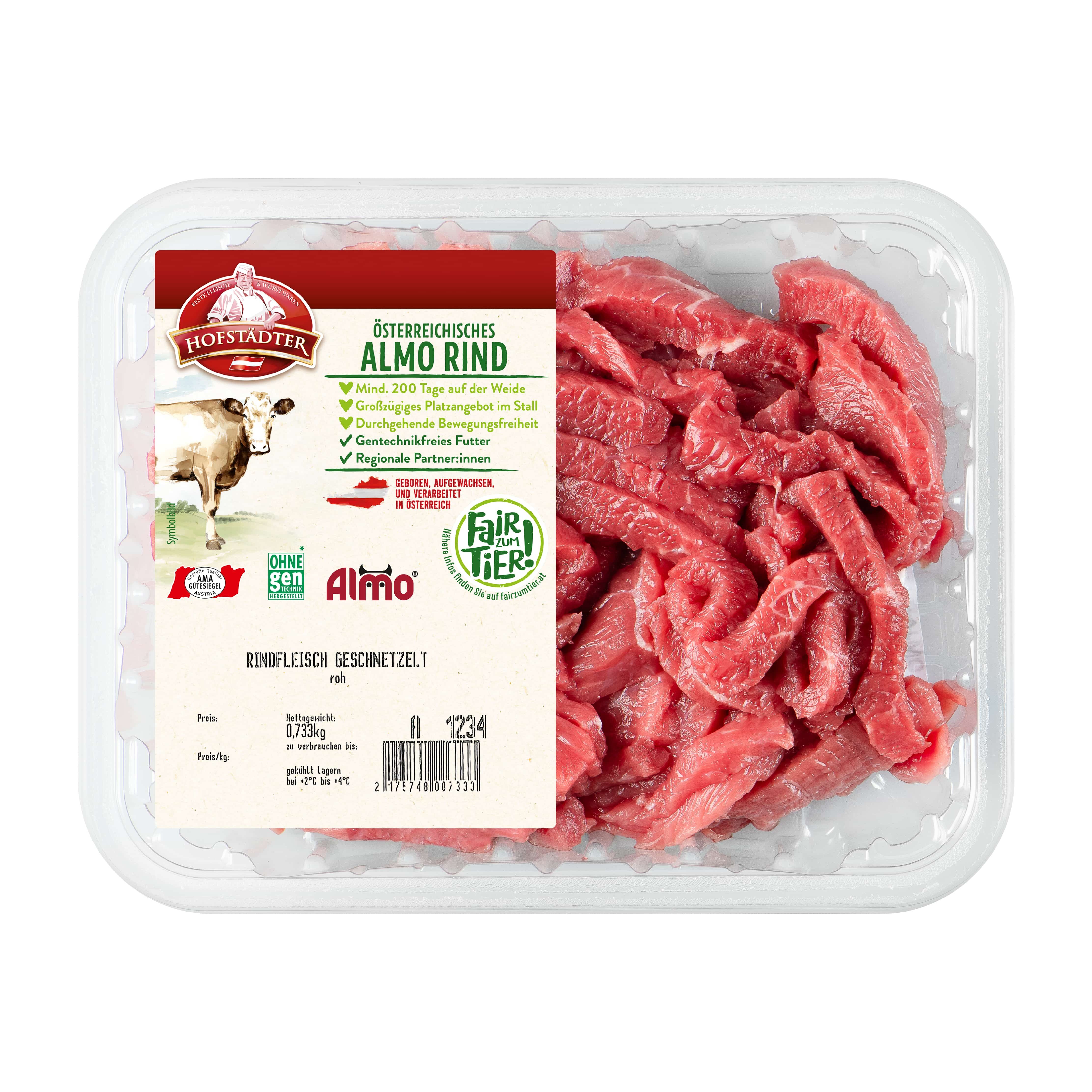 Hofstädter Fair zum Tier Rindfleisch geschnetzelt