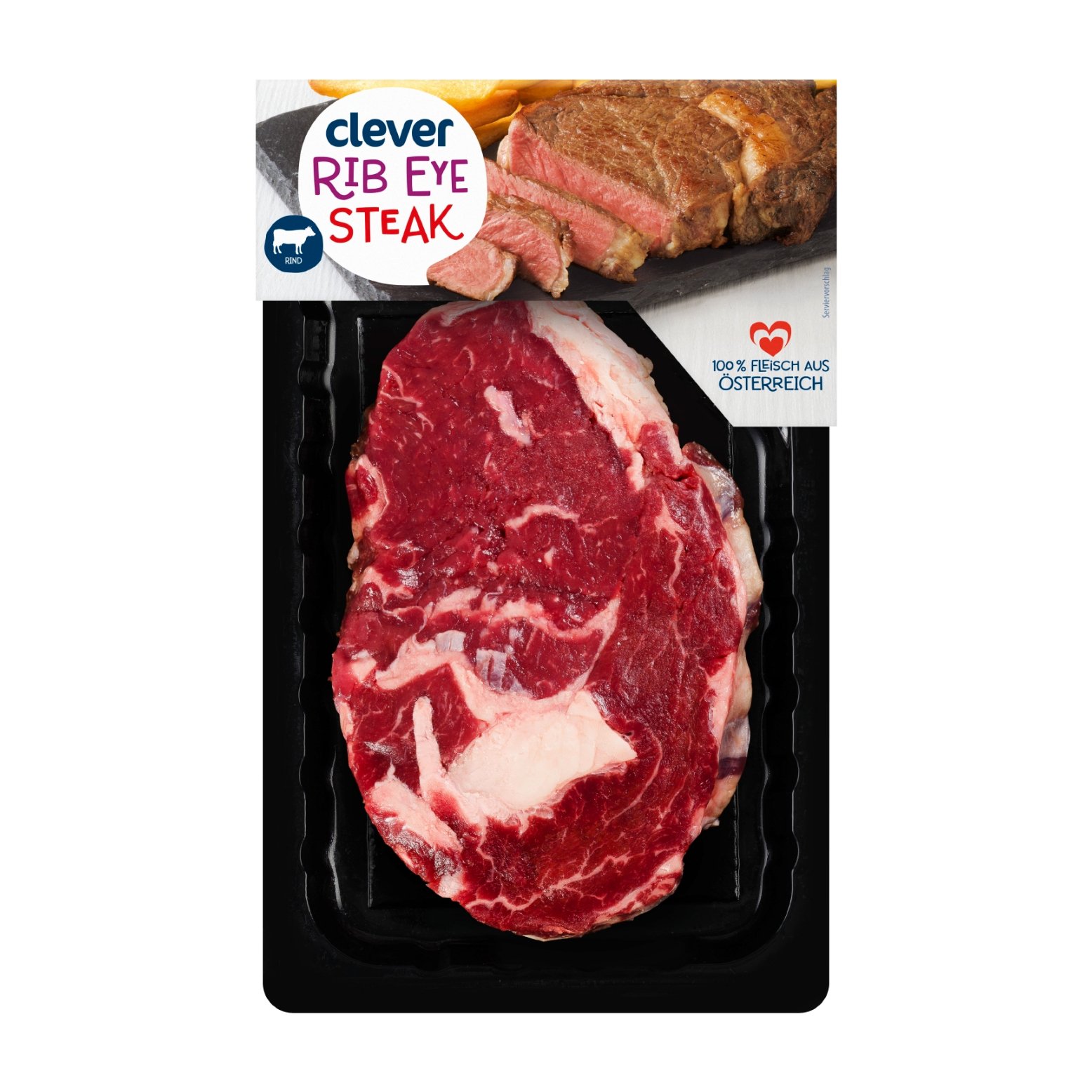 Clever Rib Eye Steak vom Rind