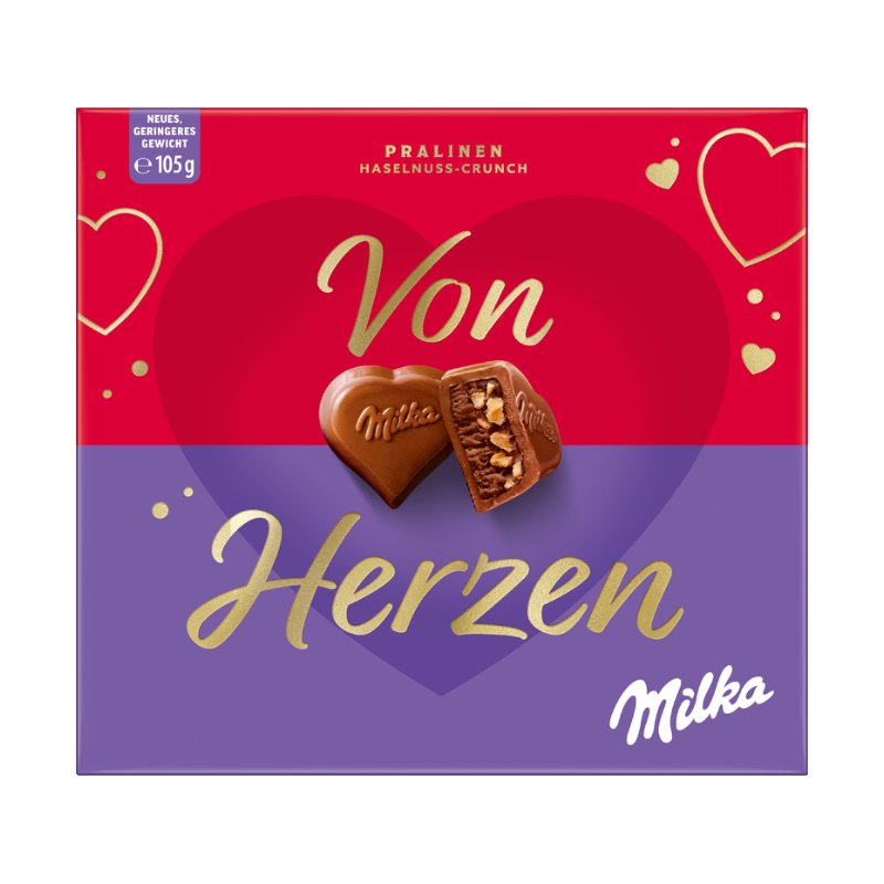 Milka Von Herzen Haselnusscreme