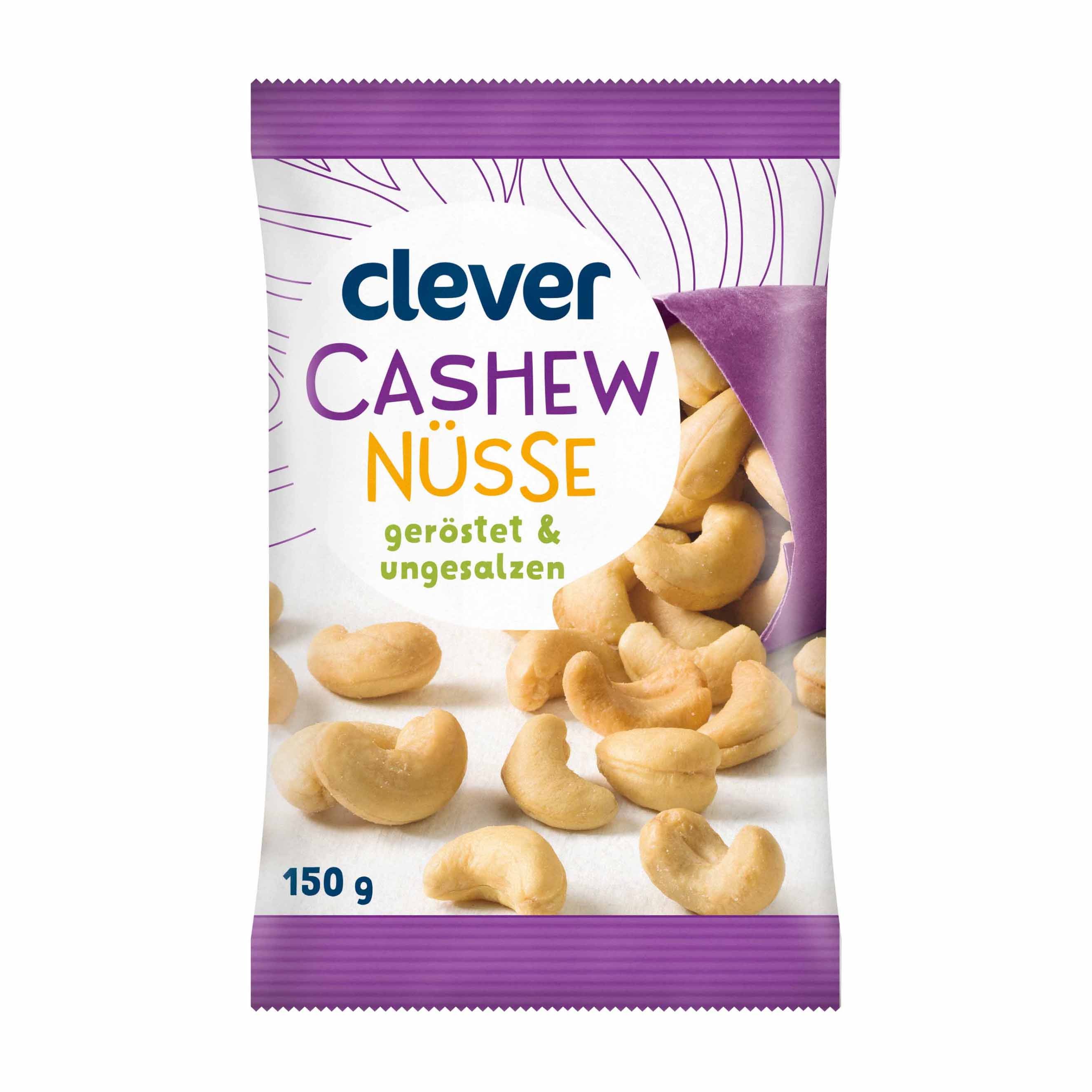 Clever Cashews geröstet & ungesalzen