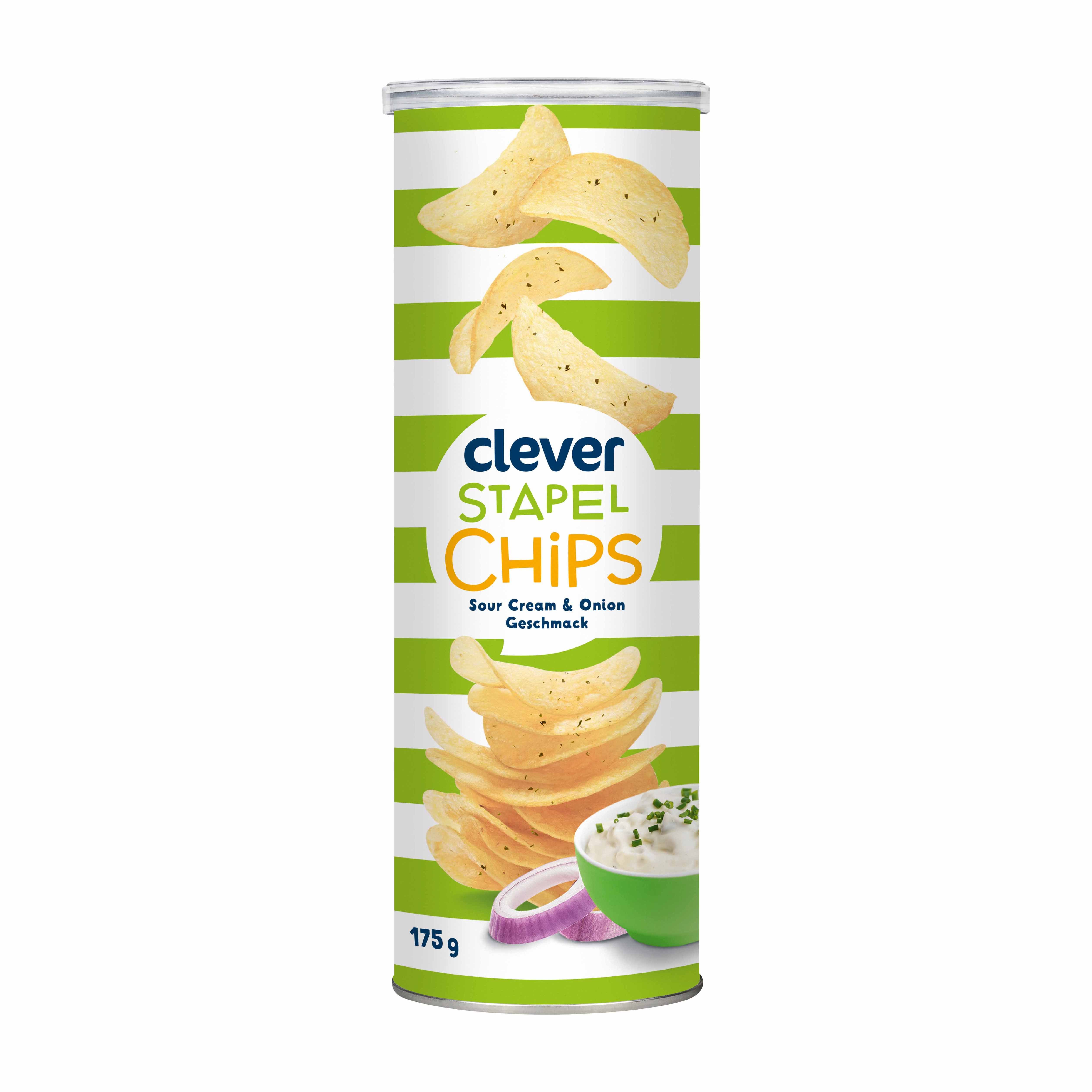 Clever Stapelchips Sour Cream & Onion