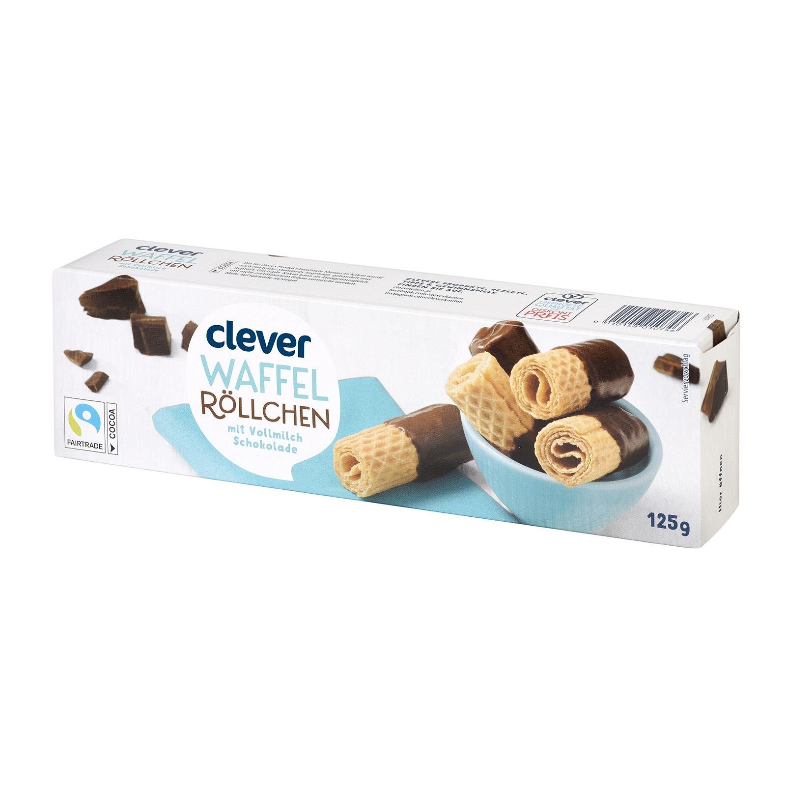 Clever Waffelröllchen Vollmilch