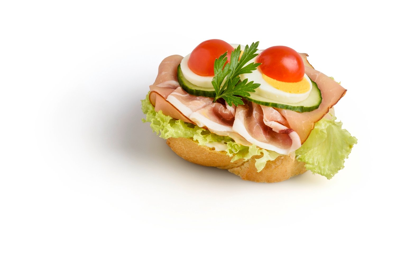 Sandwich-Brötchen mit Schwarzwälder