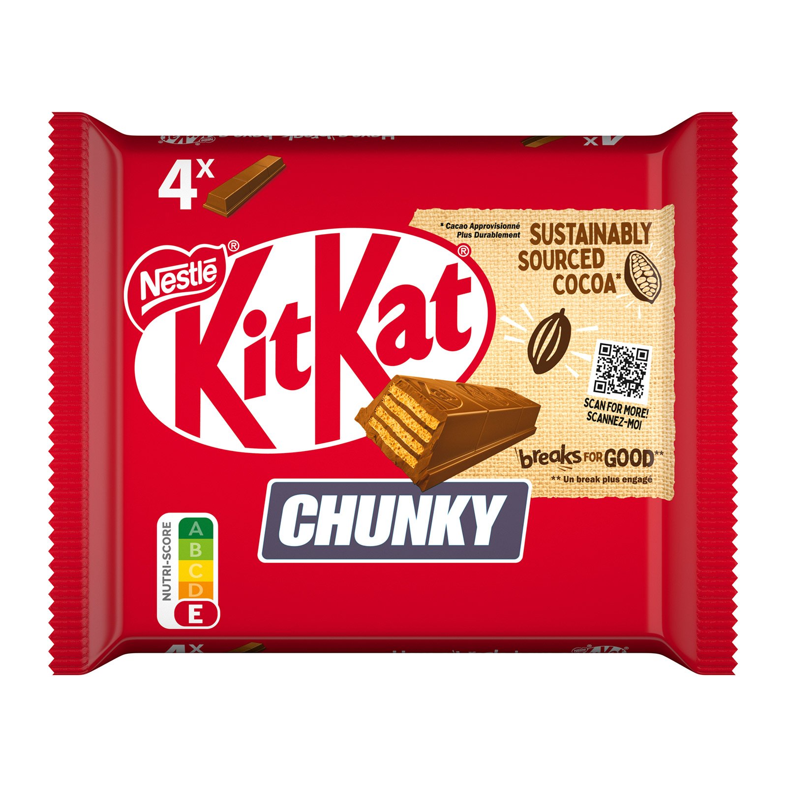 Kitkat Chunky Classic Schokoriegel 4er Multipack