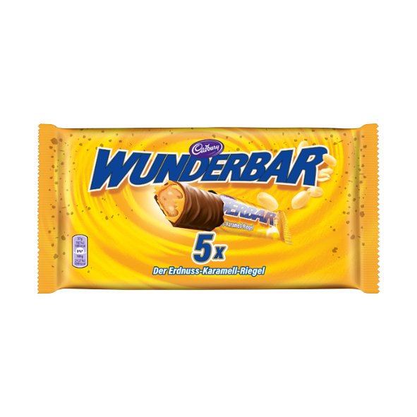 Cadbury Wunderbar Erdnuss-Karamell Riegel 5er