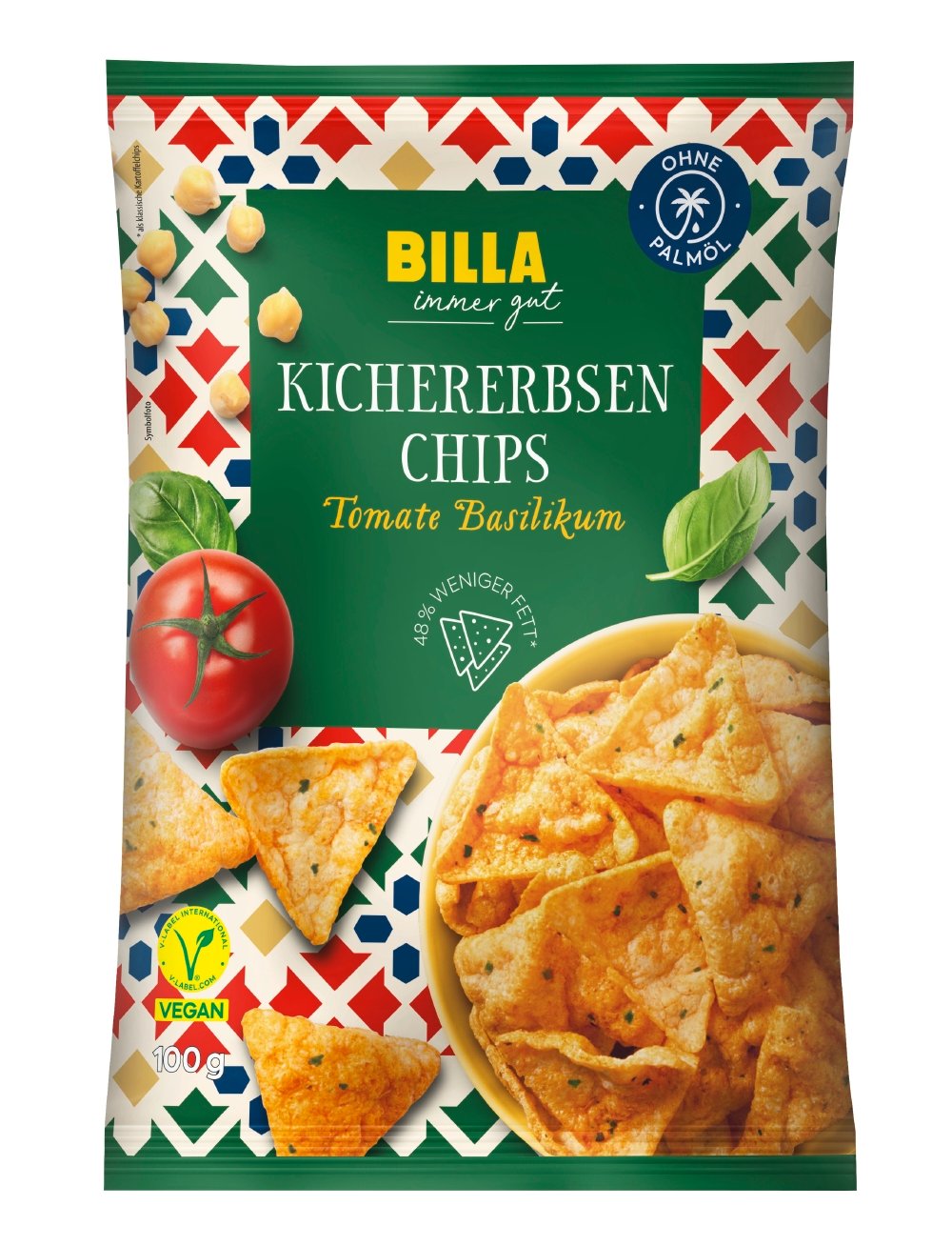 BILLA Kichererbsenchips Tomate