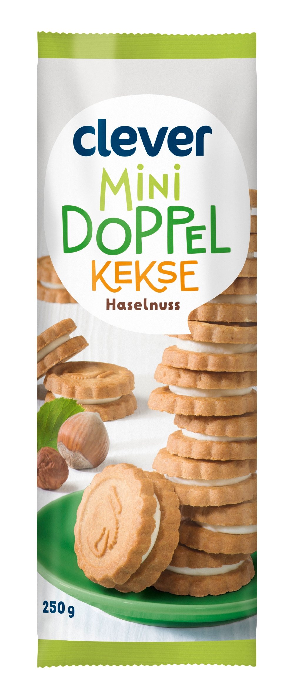 Clever Mini Doppelkekse Haselnuss