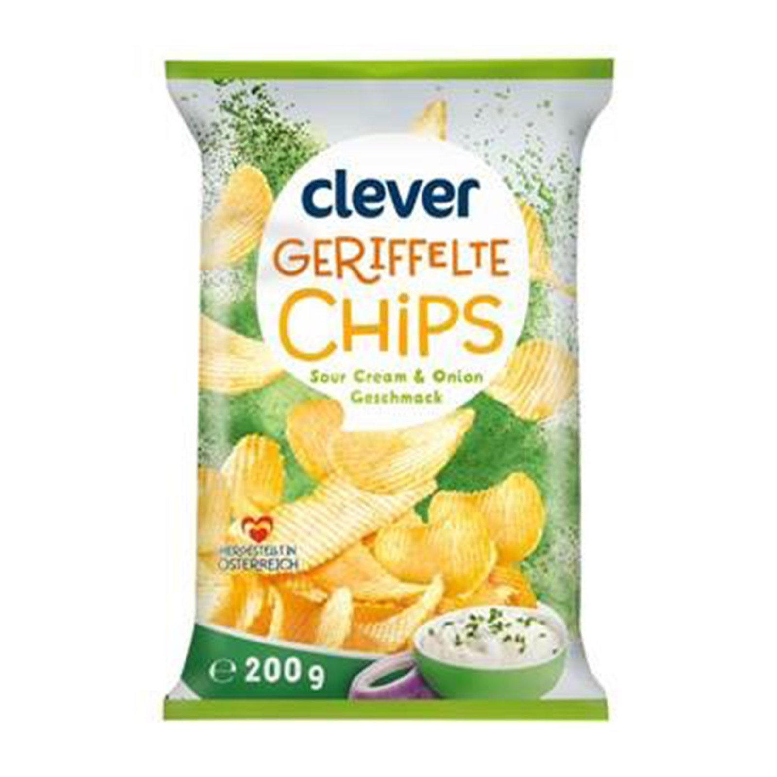 Clever Riffel Chips Sour Cream & Onion
