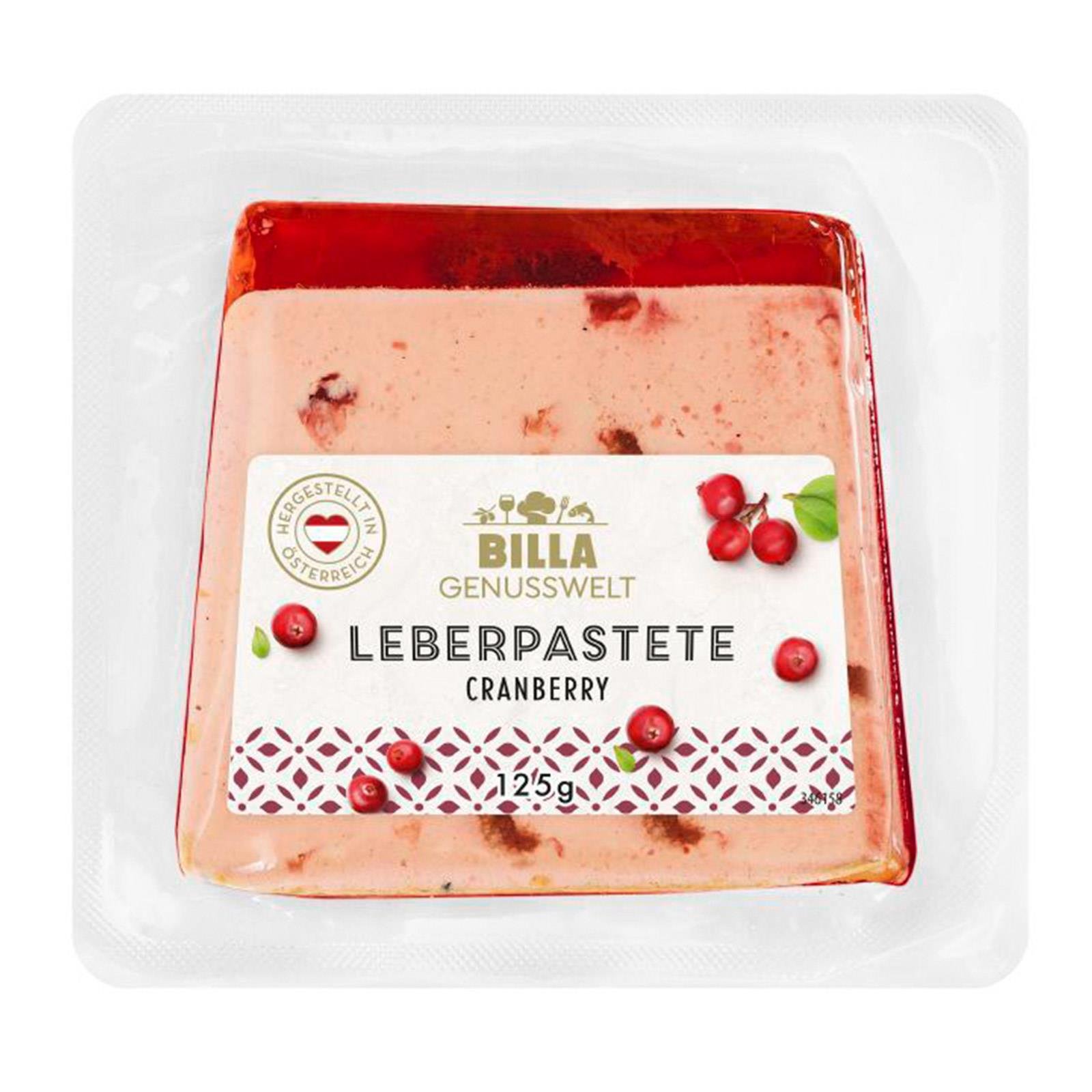 BILLA Genusswelt Leberpastete Cranberry