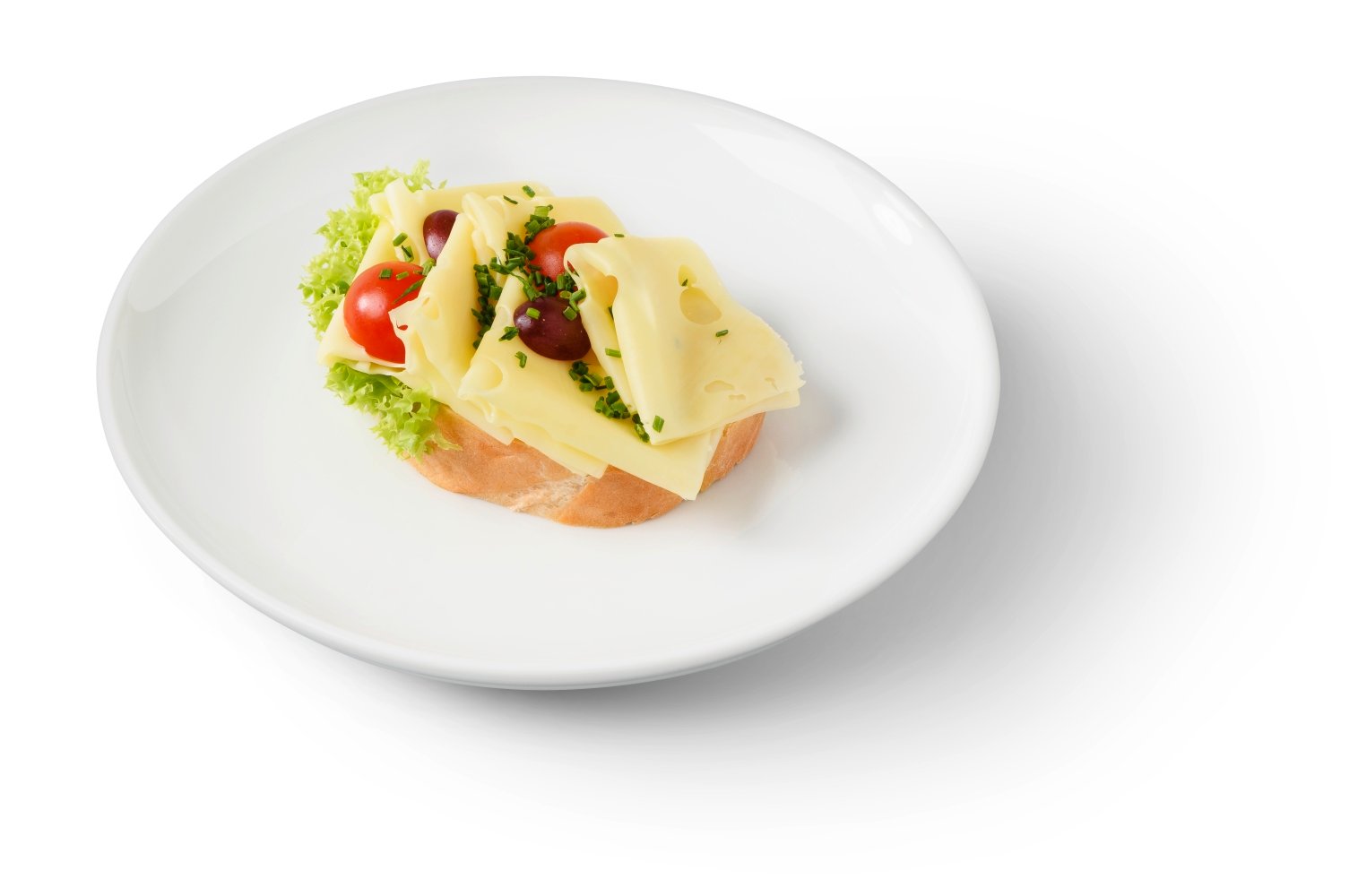 Sandwich-Brötchen mit Großlochkäse