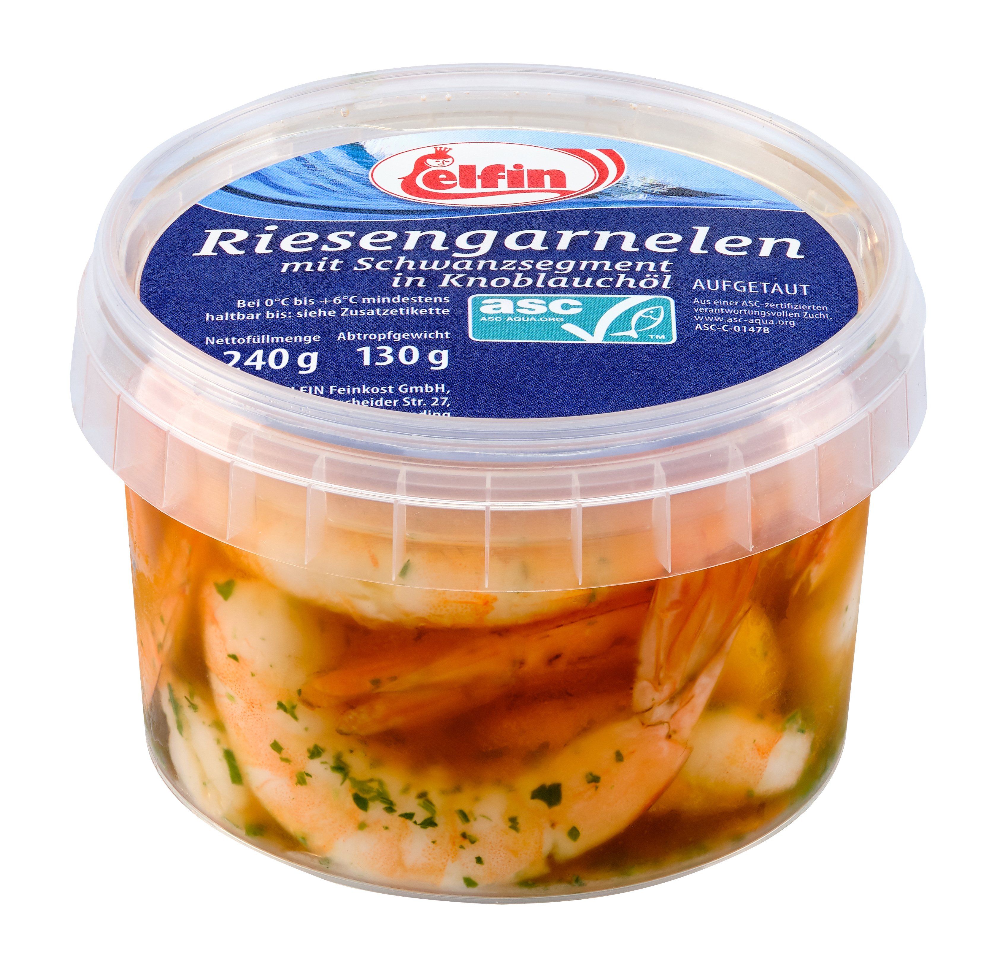 Elfin Riesengarnelen in Knoblauch