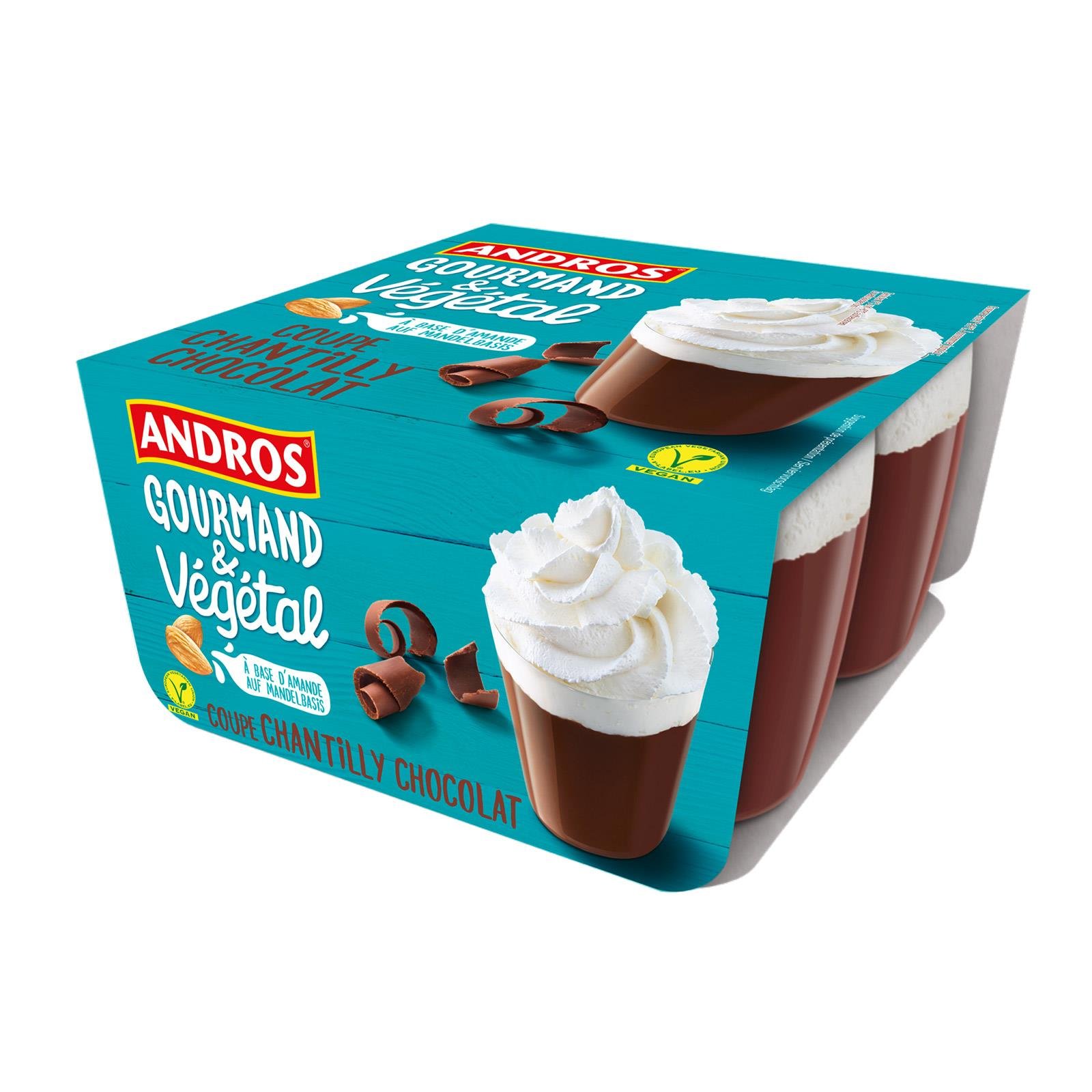 Andros Vegetal Schokoladen-Dessert mit Topping