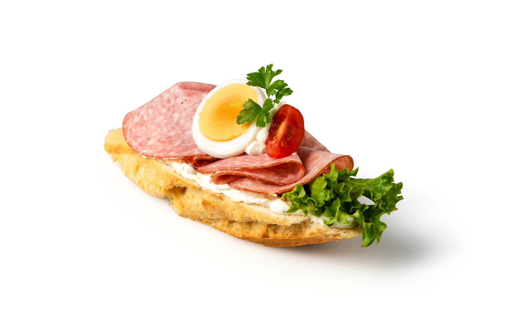Baguette Brötchen Räucherwurst