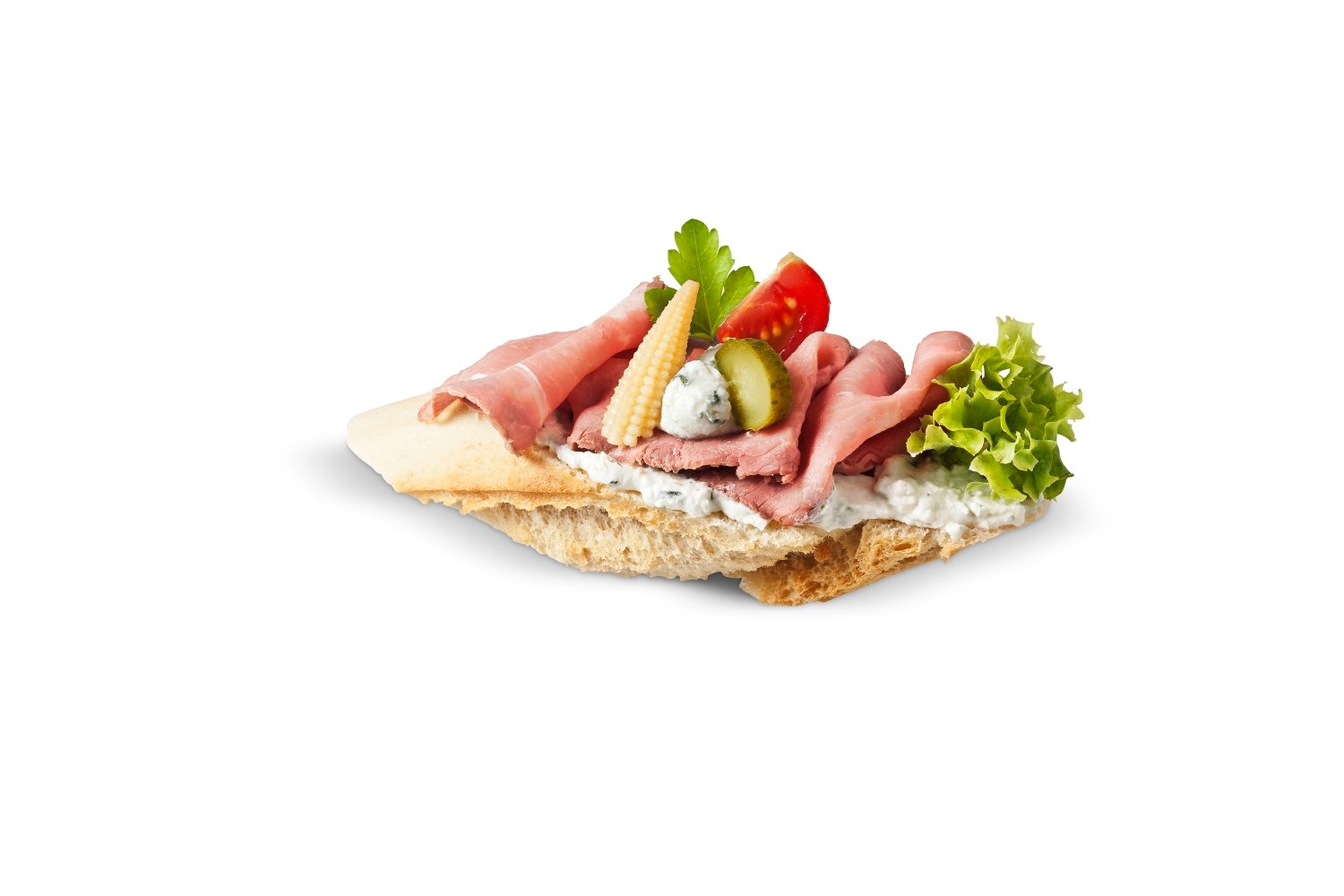 Baguette Brötchen Roastbeef