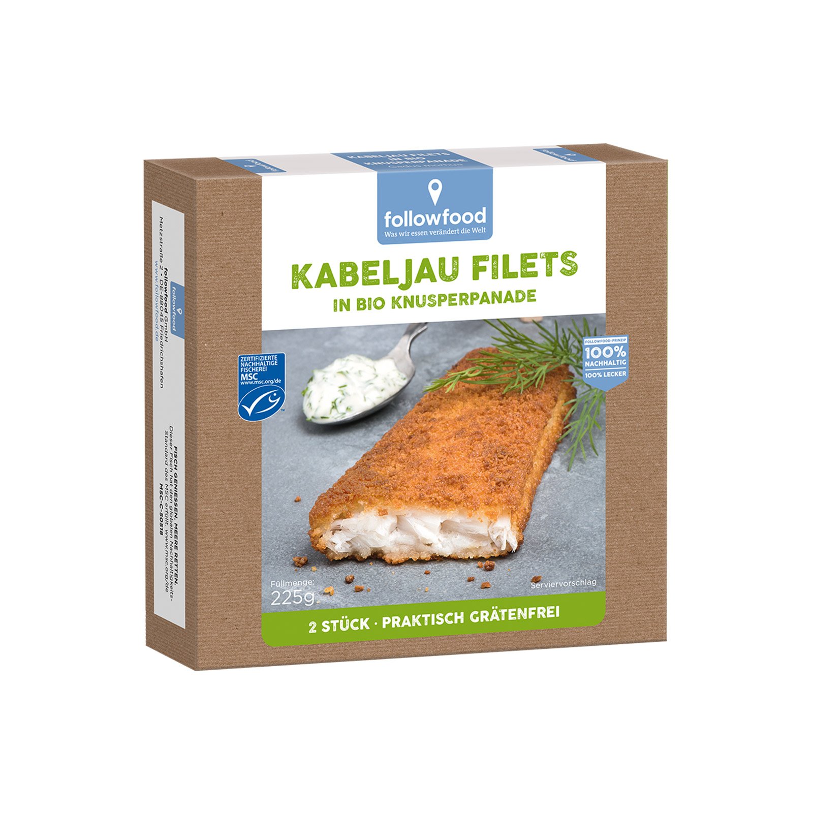 Kabeljau Filets paniert