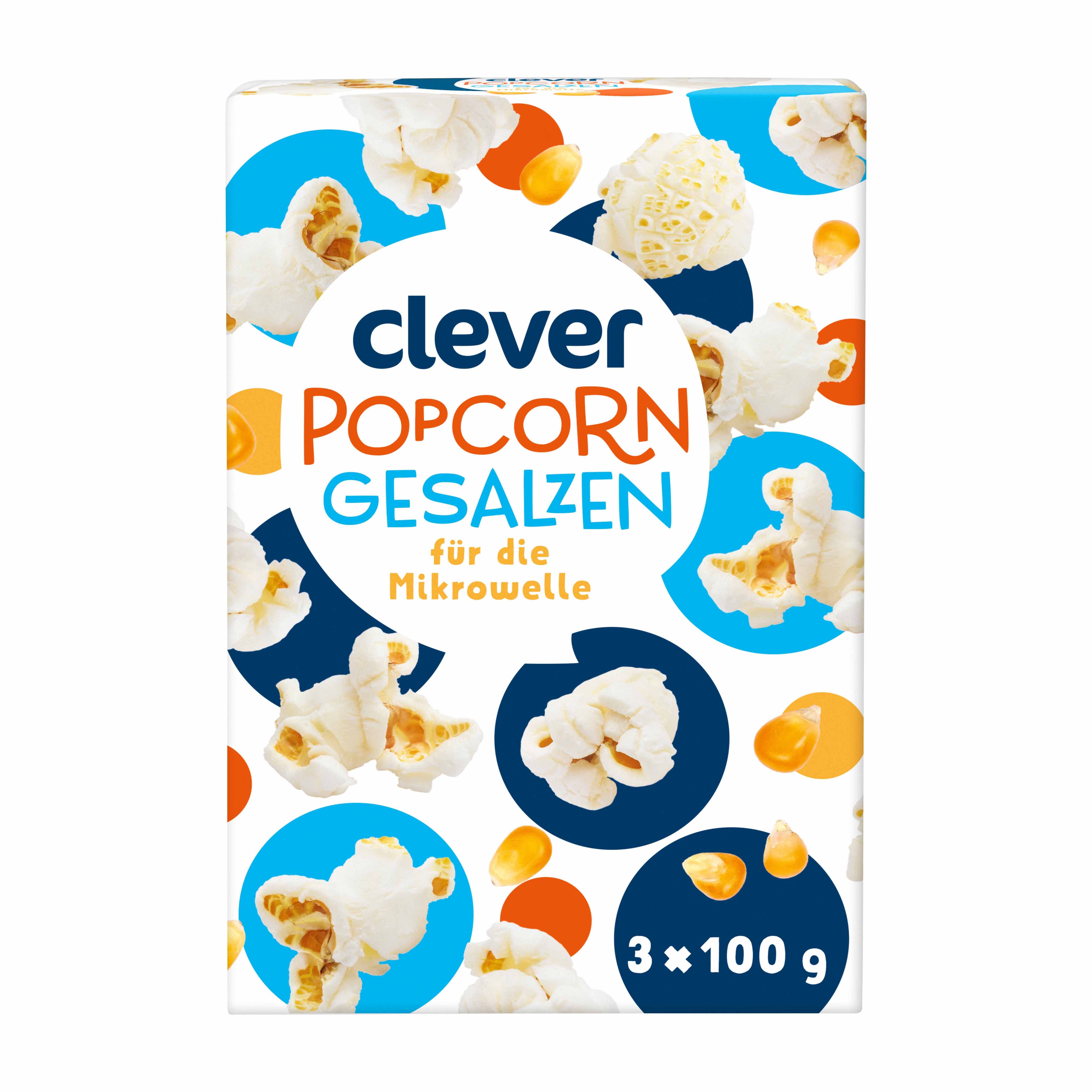 Clever Mikrowellen Popcorn Salz 3er