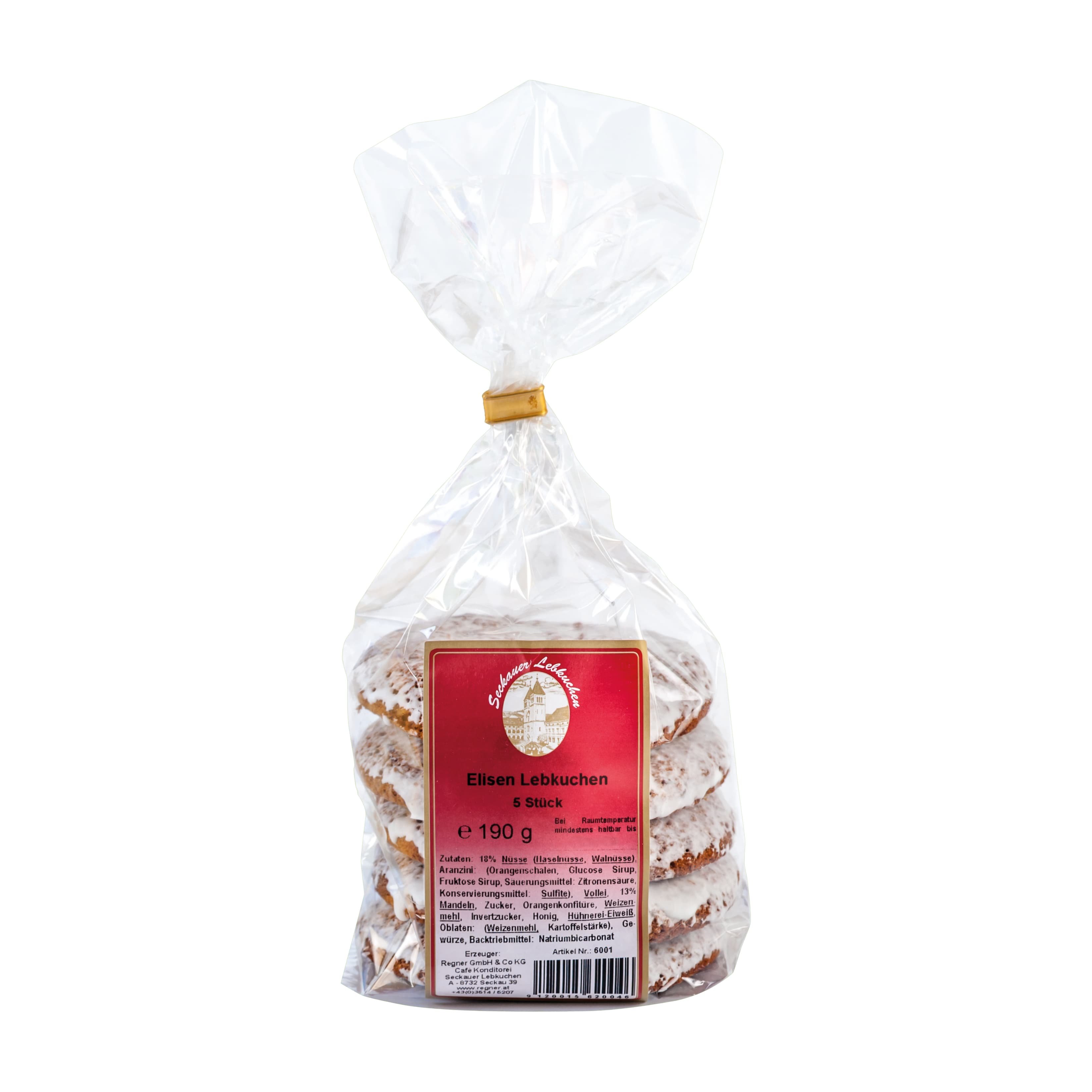 Seckauer Feiner Elisen Lebkuchen 5 Stück