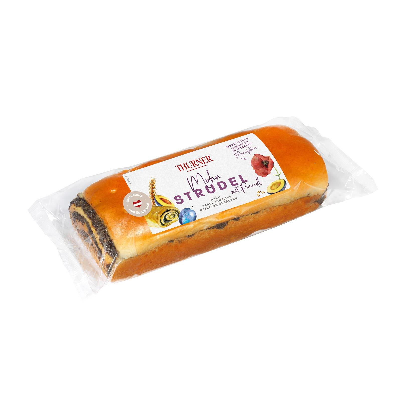 Thurner Mohnstrudel mit Powidl