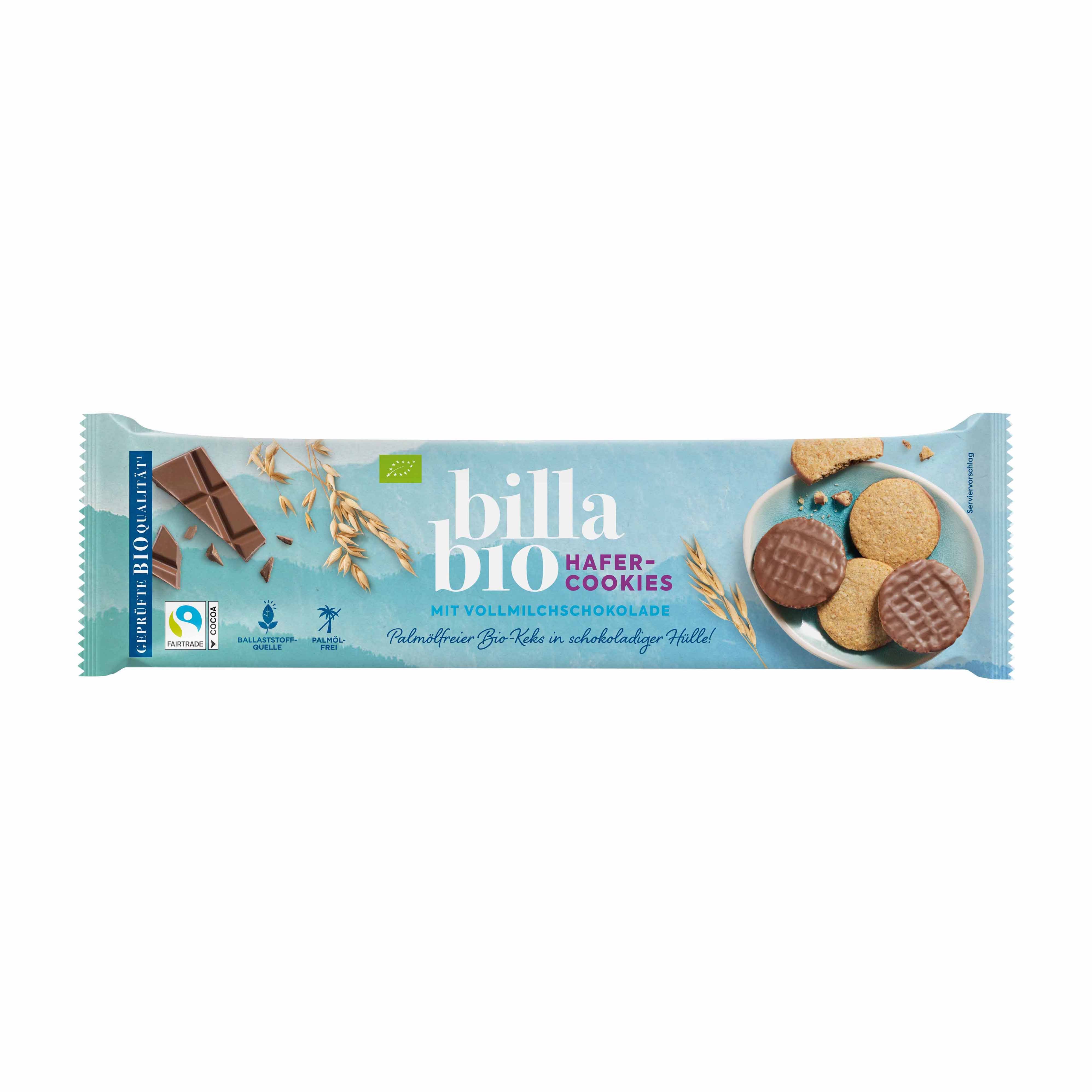 BILLA Bio Hafercookies mit Vollmilchschokolade