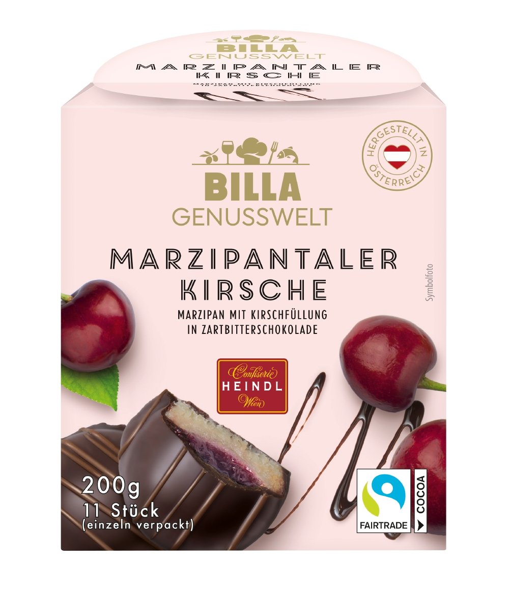 BILLA Genusswelt Marzipantaler Kirsche