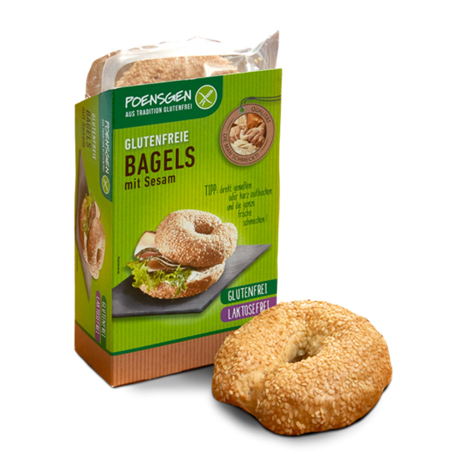 Poensgen Brot Bagles Sesam Glutenfrei