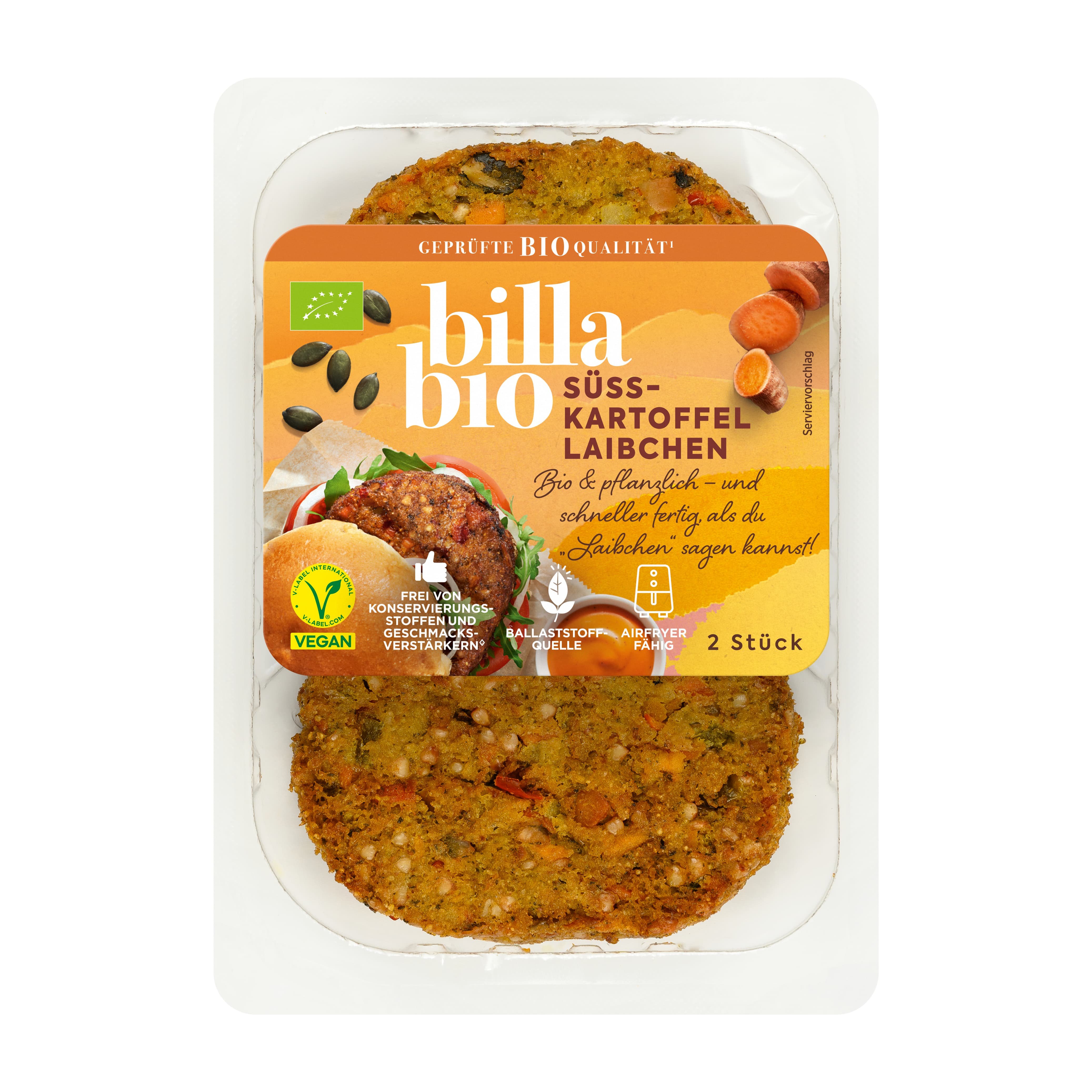 BILLA Bio Süsskartoffel Laibchen