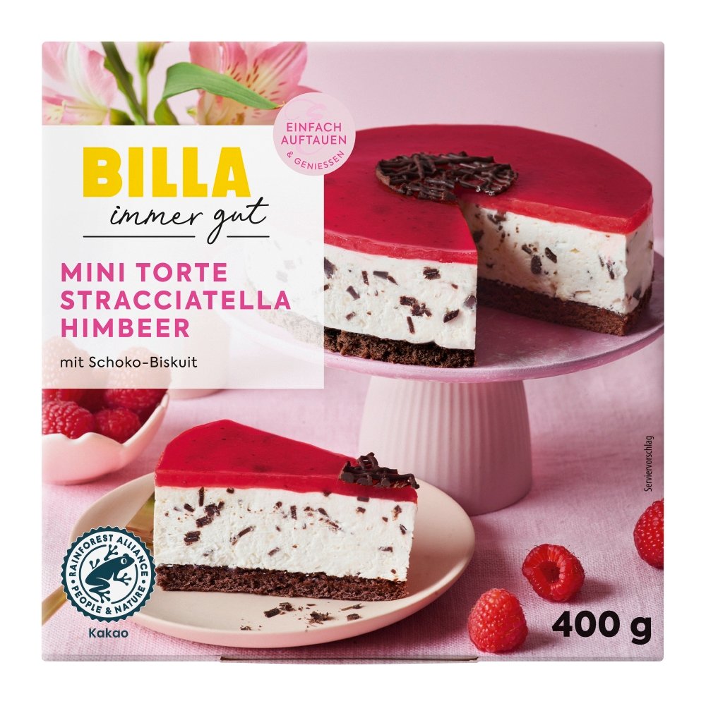 BILLA Himbeer-Stracciatella Torte