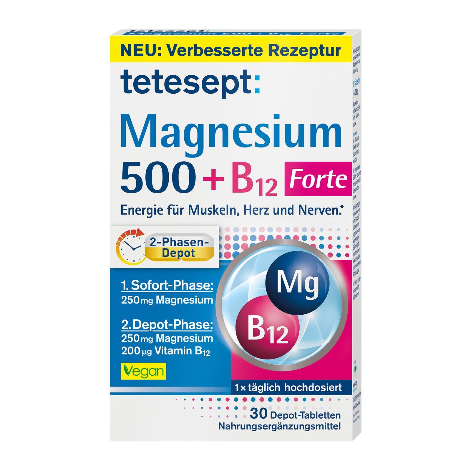 Tetesept Magnesium 500 + B12